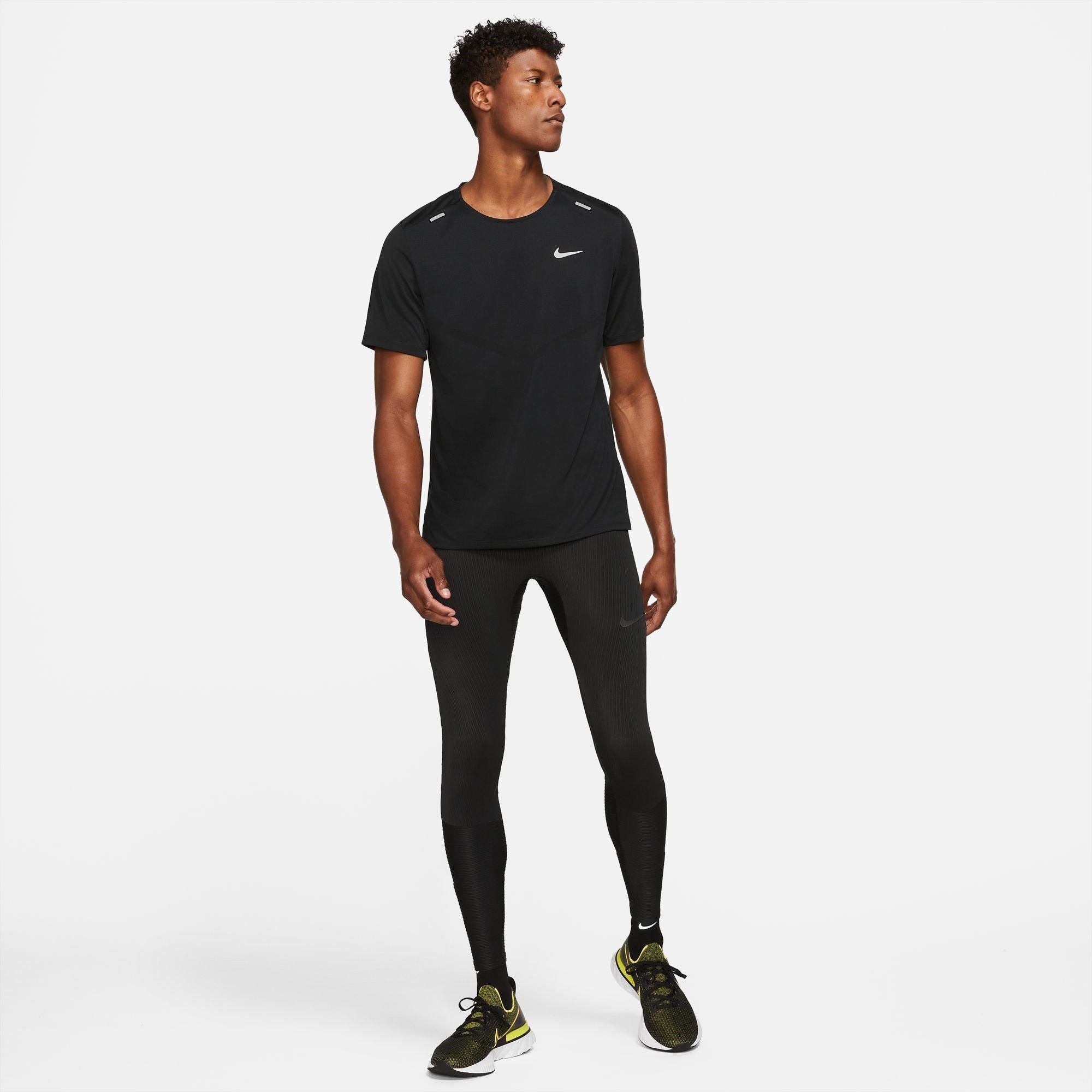 Crna - Nike - Dri-FIT Rise 365 Men's Short-Sleeve Running Top - 6
