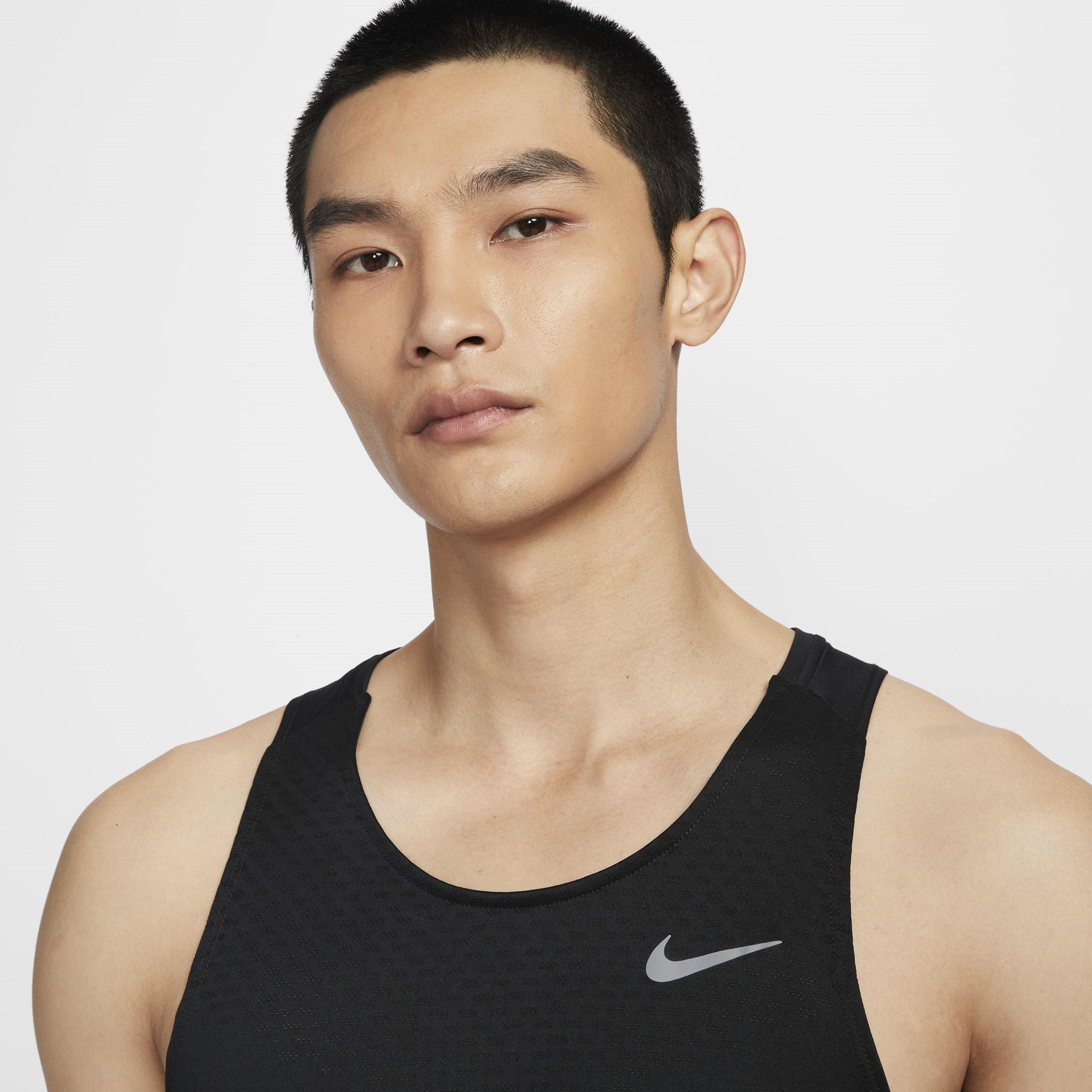 Blk/Ref.Silver - Nike - Stride Mens Dri-FIT ADV Running Tank Top - 3