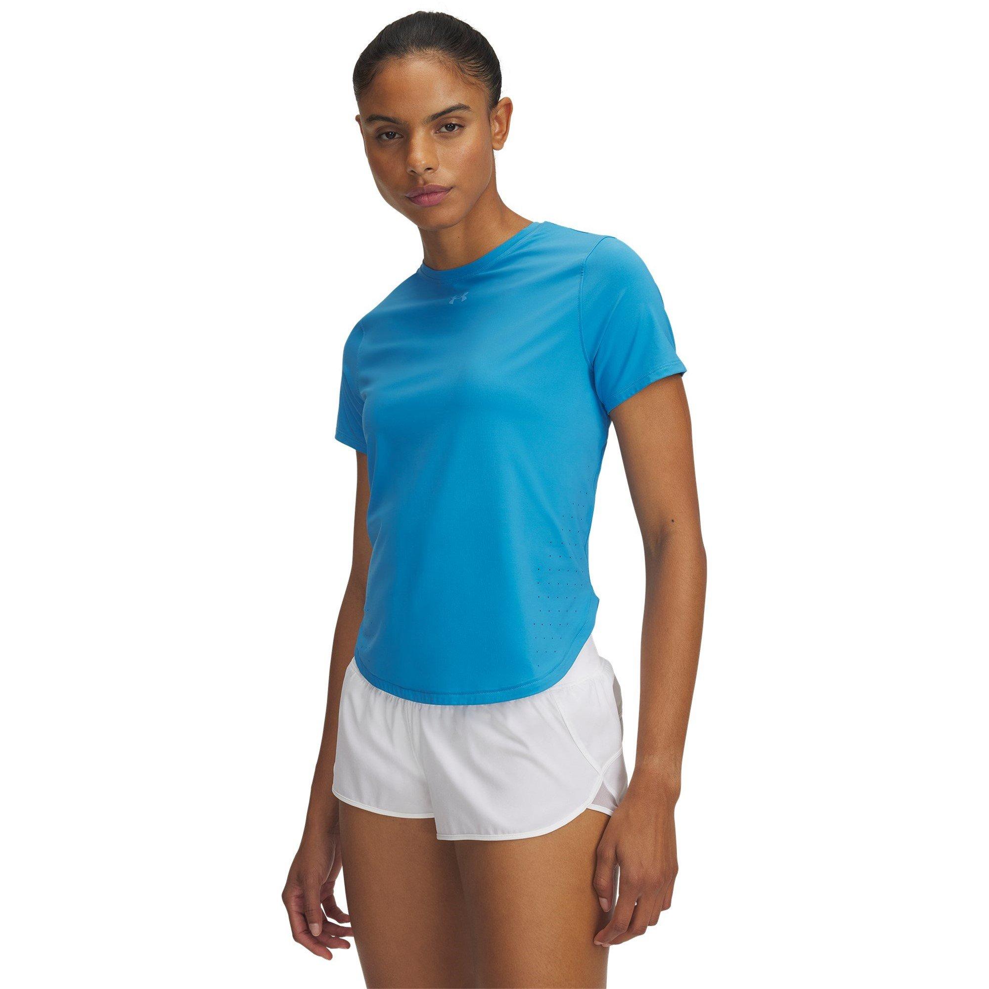 Under Armour Women's Launch Elite Short Sleeve Performance Running Top - Blue - 16 (XL)