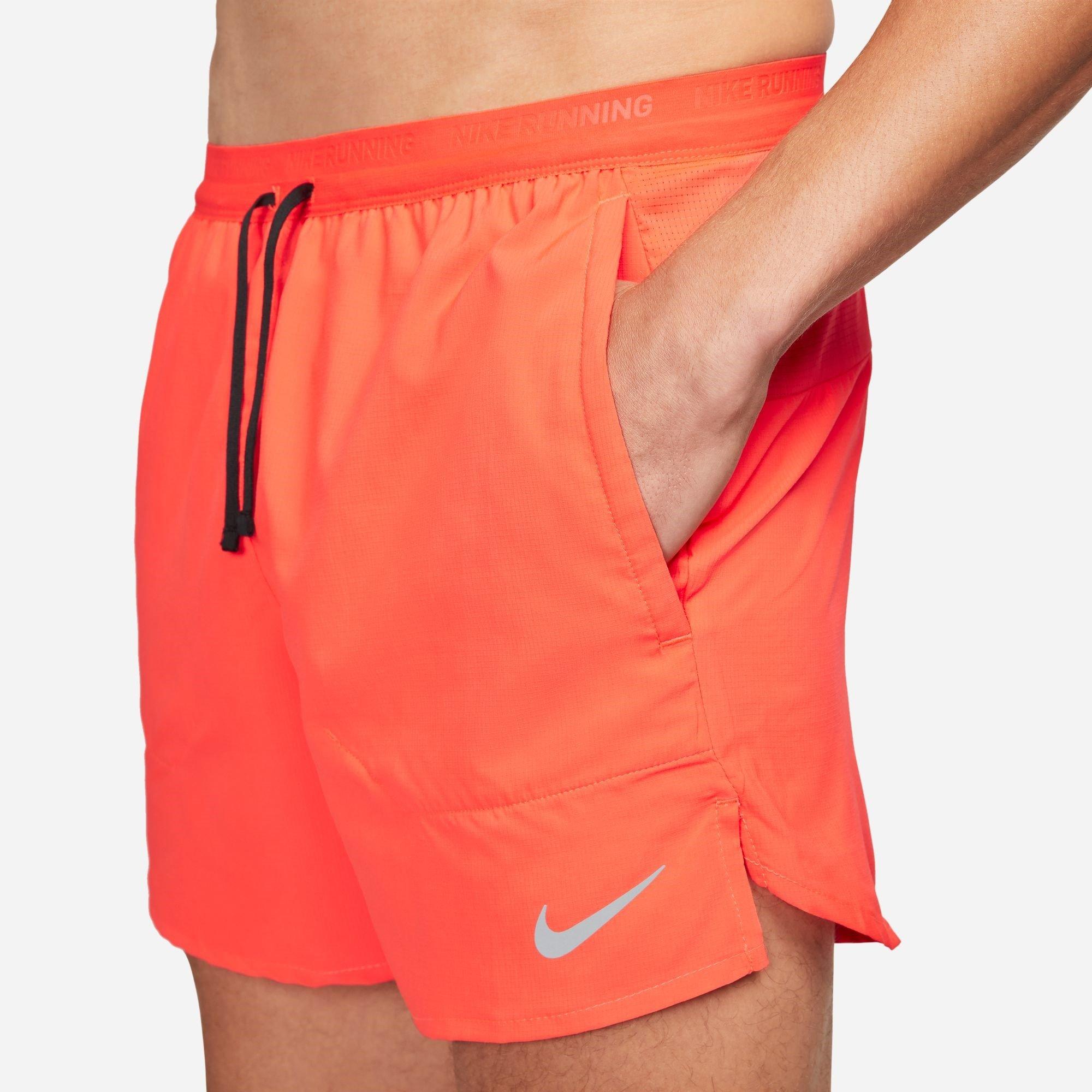 BRIGHT CRIMSON/ - Nike - Dri-FIT Stride Men's 5 Brief-Lined Running Shorts - 4