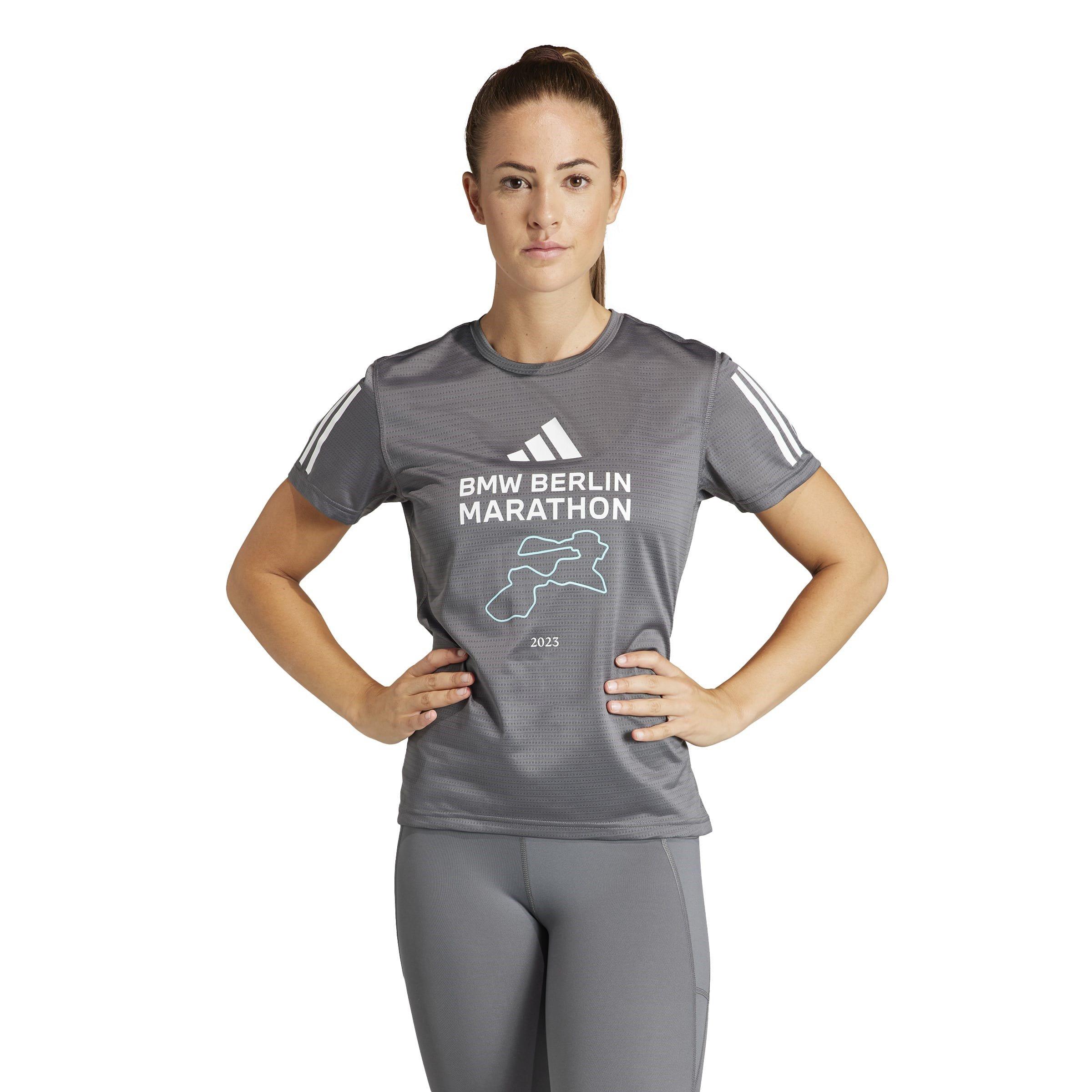 Grau - adidas - BMW Berlin Marathon 2023 T-Shirt Womens - 2