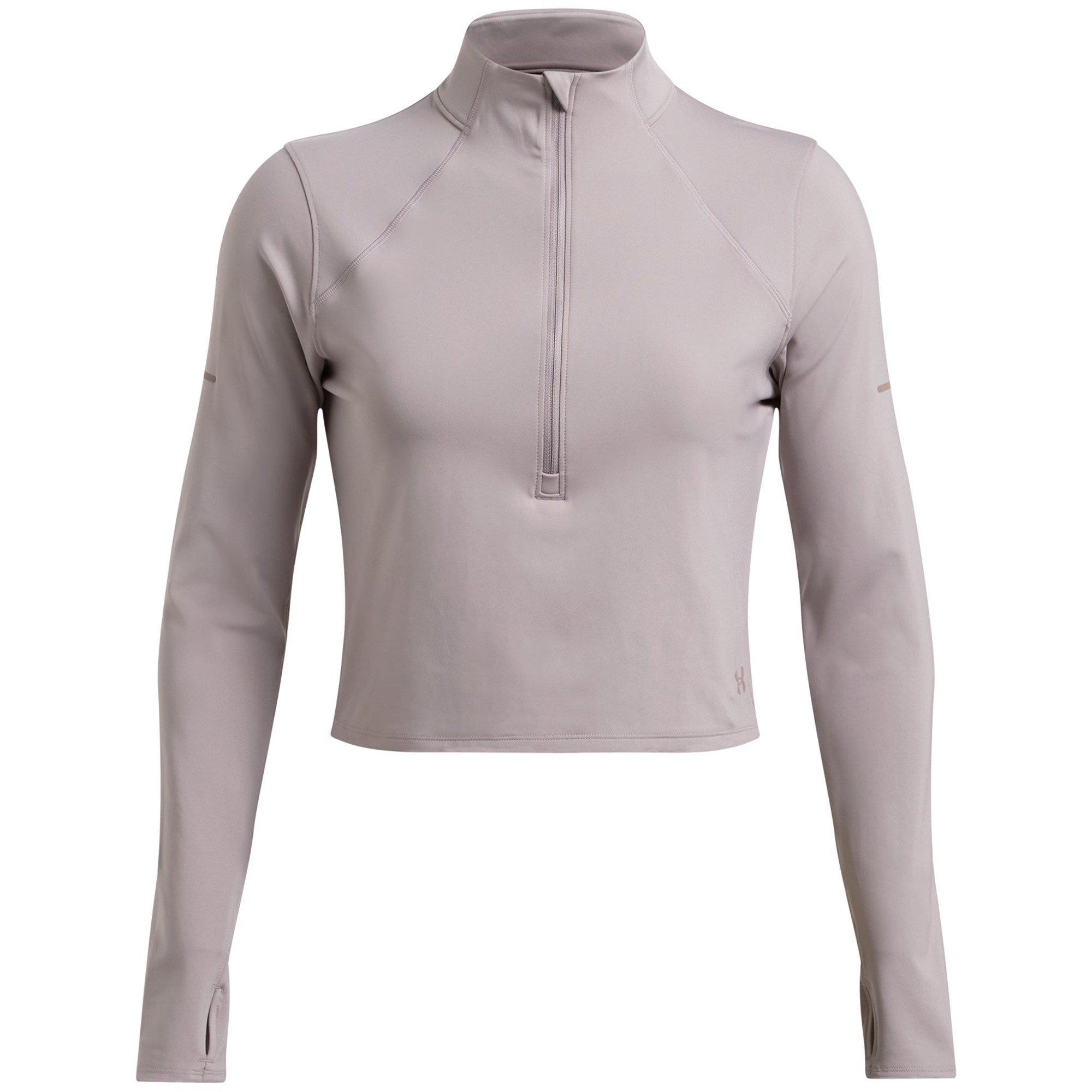 Grey - Under Armour - Women's Launch Elite Half-Zip Long-Sleeve Performance Top - 1