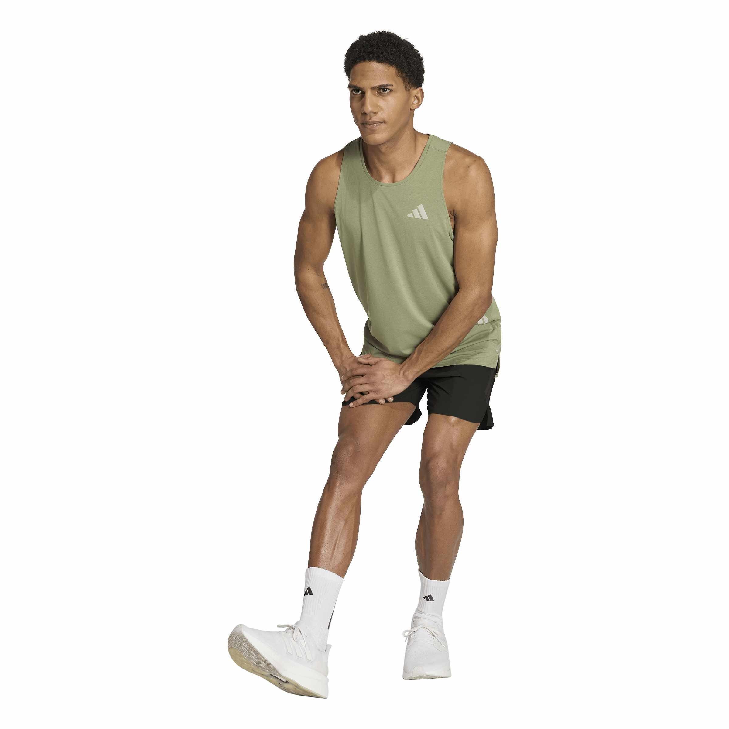 Tent Green - adidas - Men's Performance Running Vest - 6