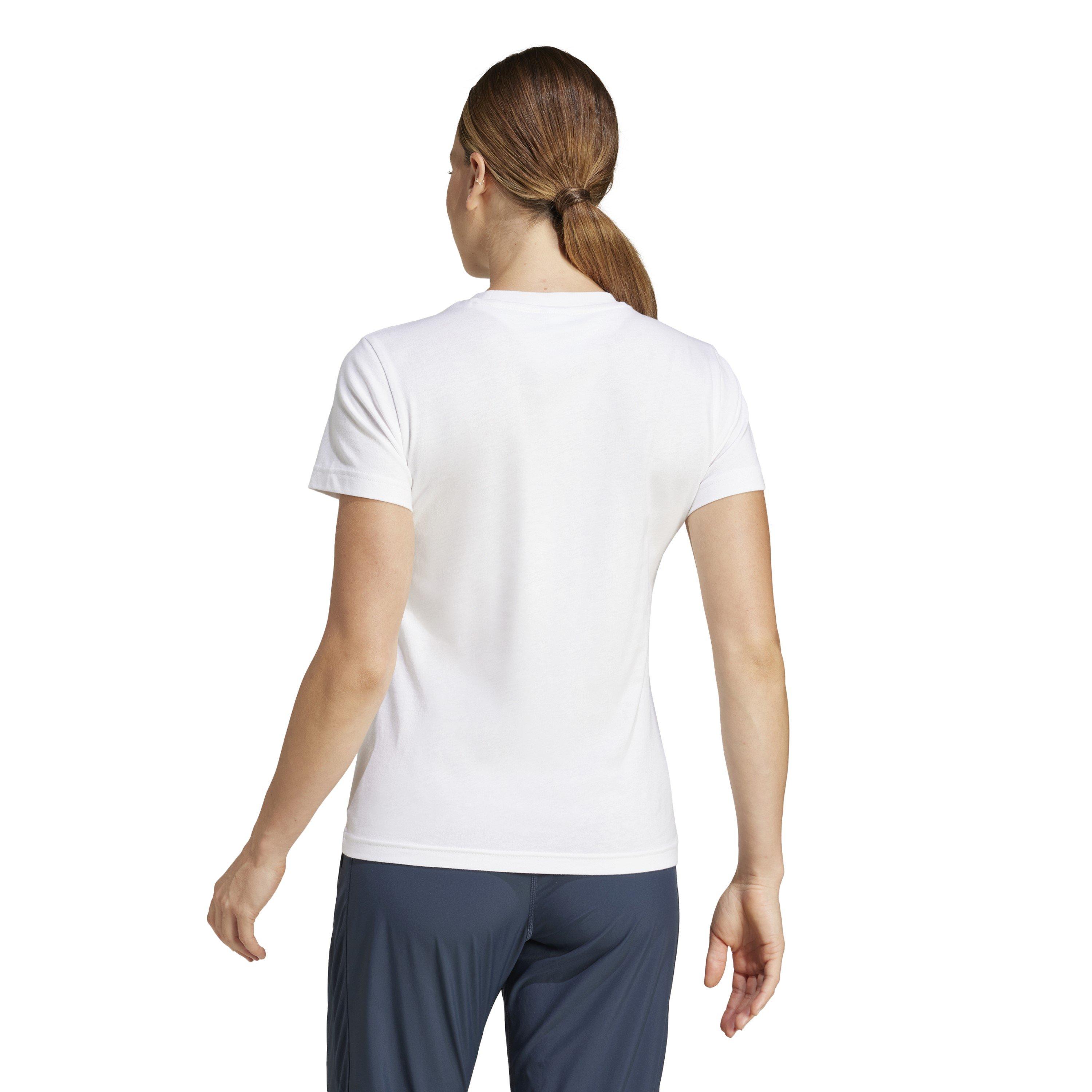 Weiß - adidas - Ber24 Logo Short Sleeve Performance Running Top - 3