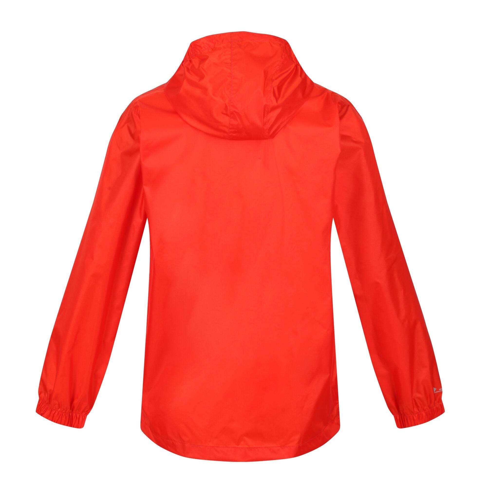 Amber Glow - Regatta - Unisex Kids Pack It Hooded Long Sleeve Waterproof Jacket - 7