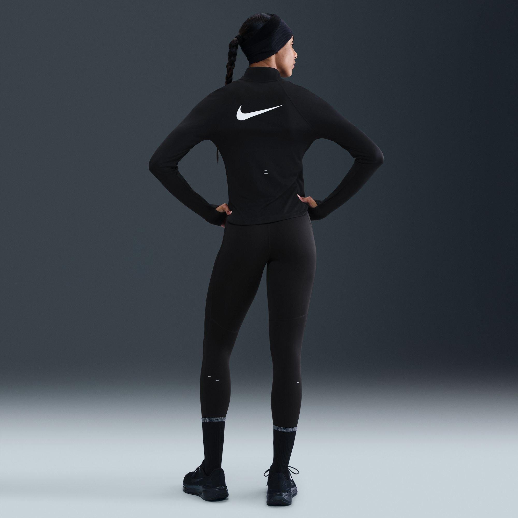 Black - Nike - Tempo High-Waisted 7/8 Running Leggings Womens - 14