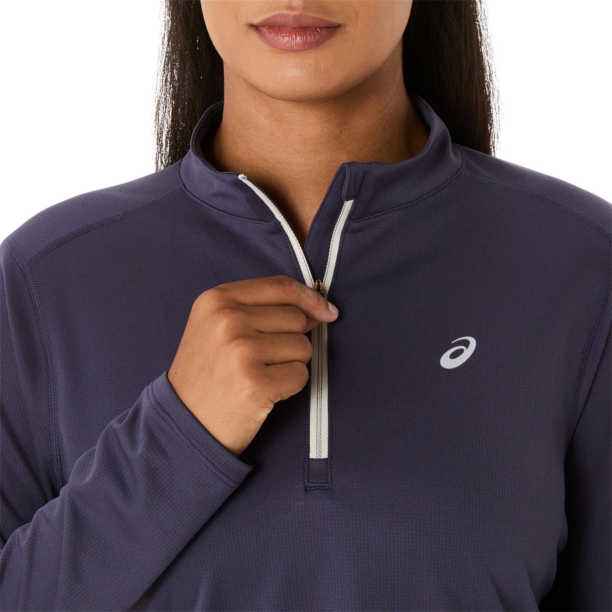 Indigo Mist - Asics - Icon half Zip Ls Top Running Womens - 4
