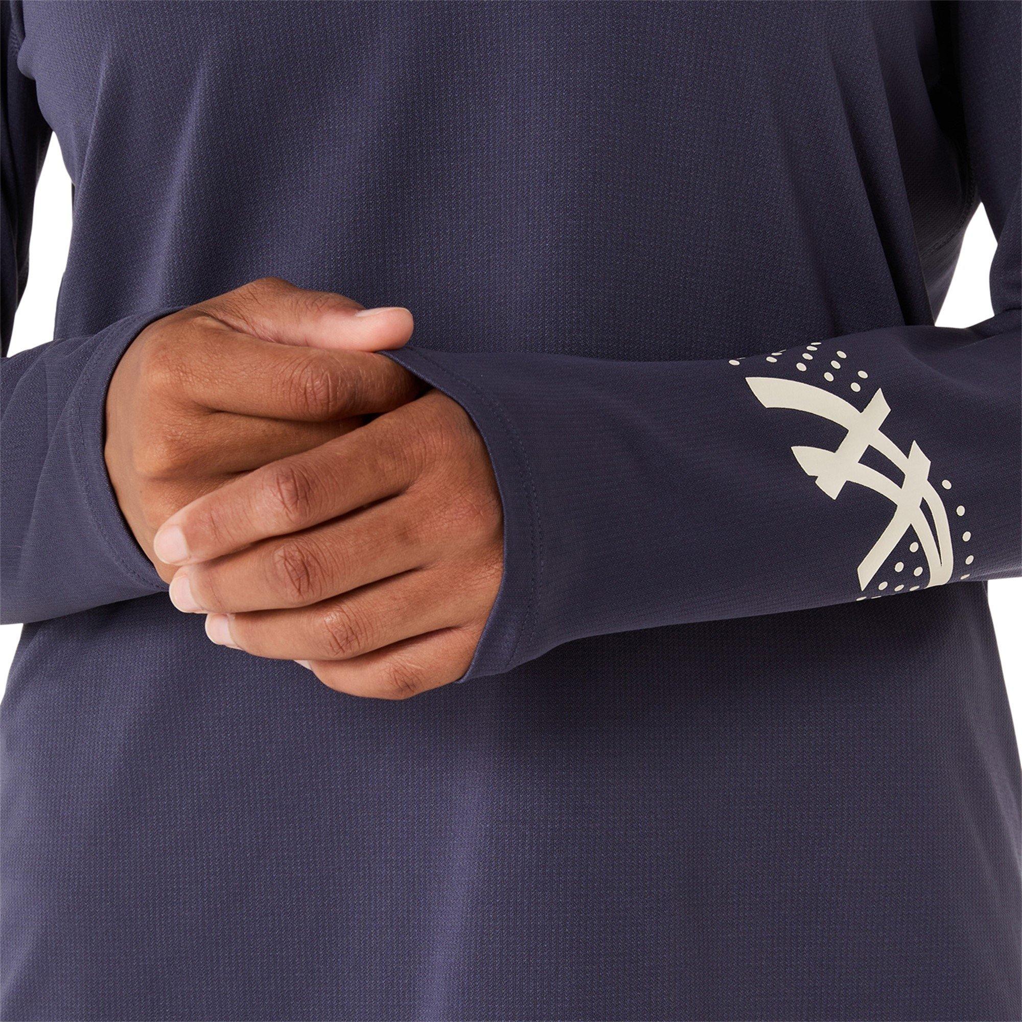 Indigo Mist - Asics - Icon half Zip Ls Top Running Womens - 6