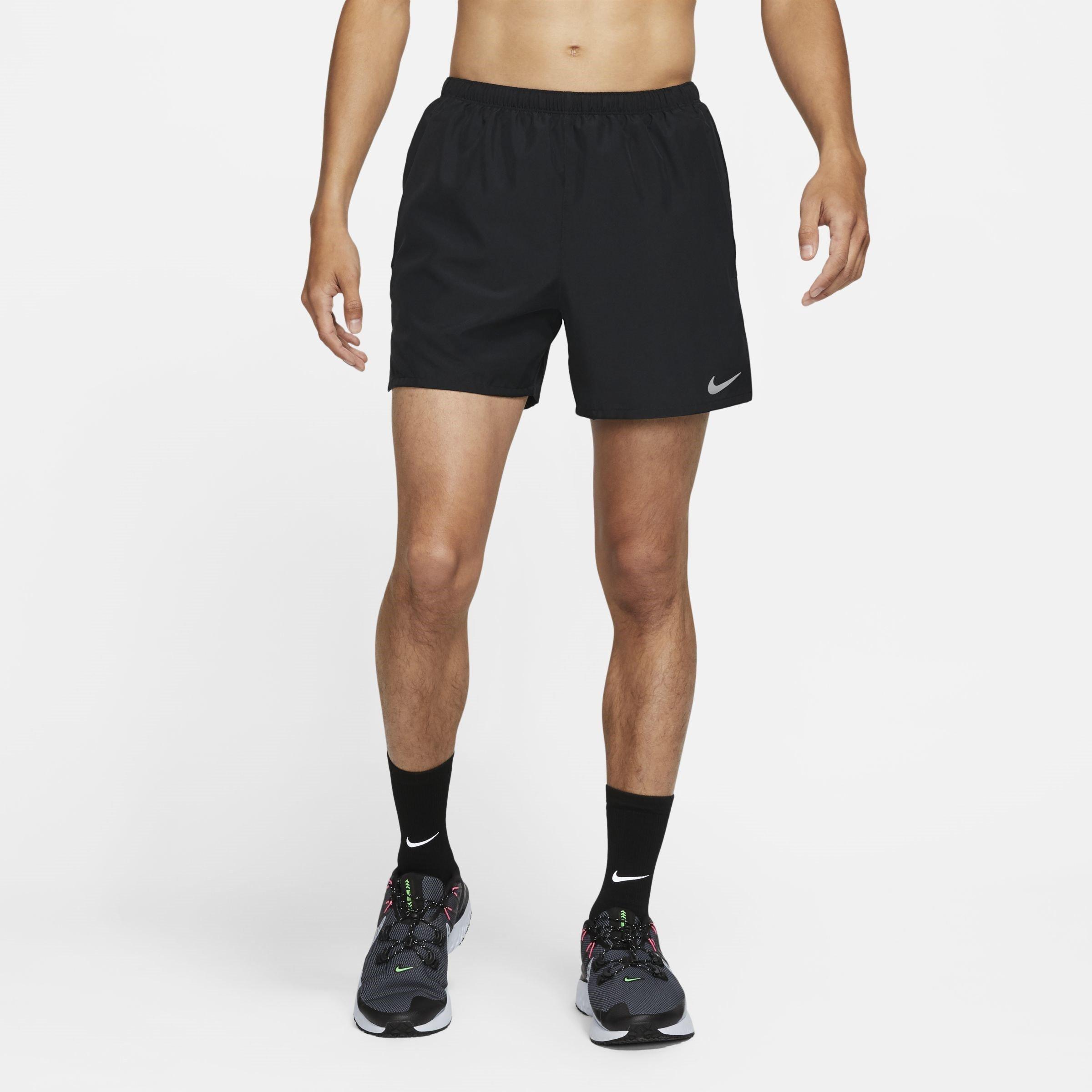 Black/R.Silver - Nike - Challenger Mens Brief-Lined Running Shorts - 3