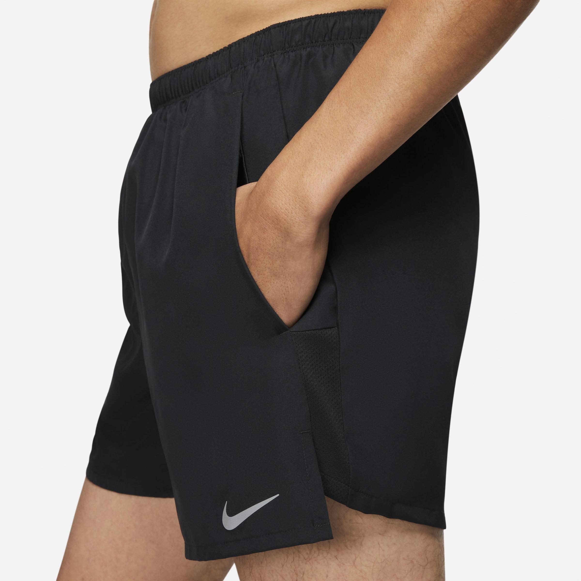 Black/R.Silver - Nike - Challenger Mens Brief-Lined Running Shorts - 4