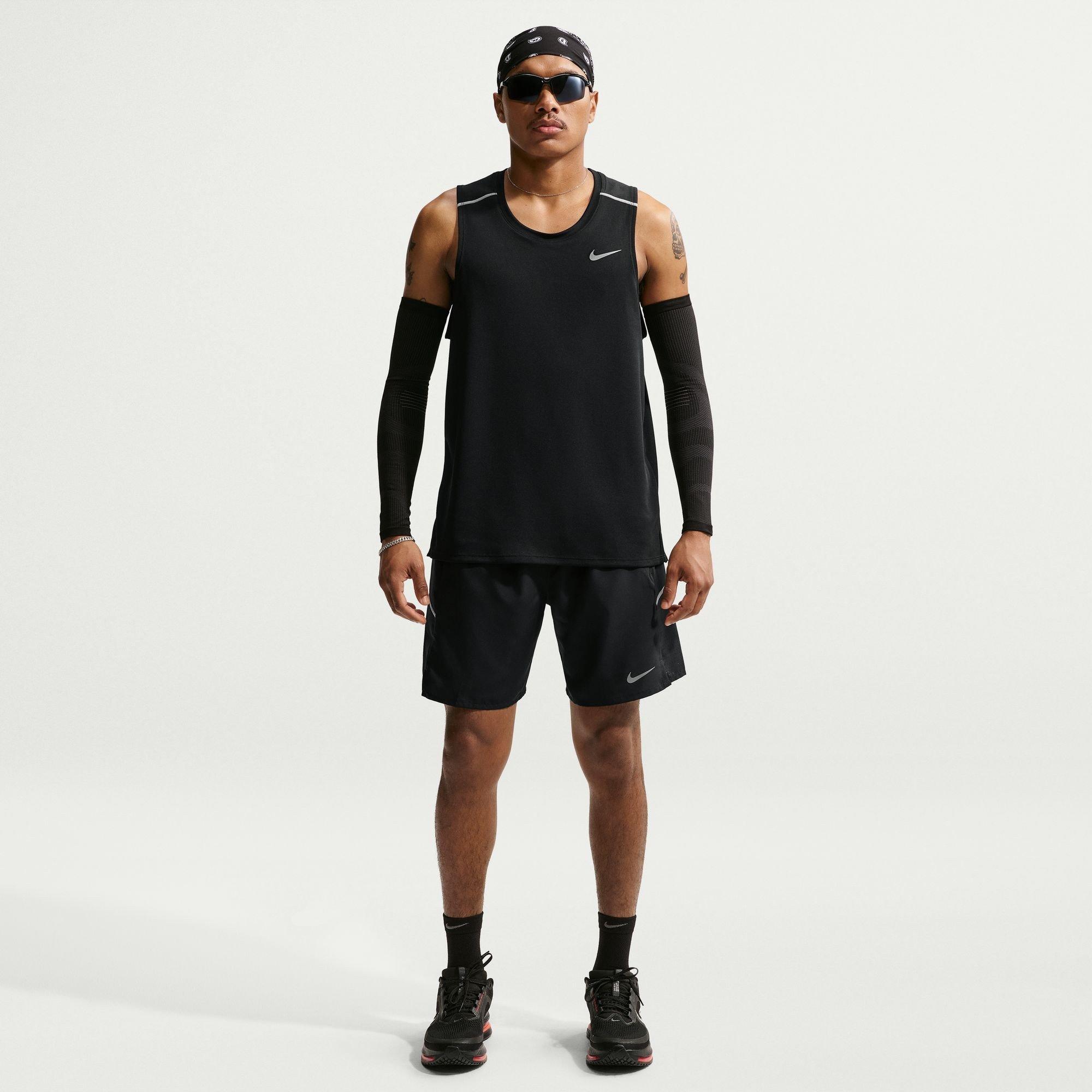 Black - Nike - Men's Miler 7 Performance Running Shorts - 7