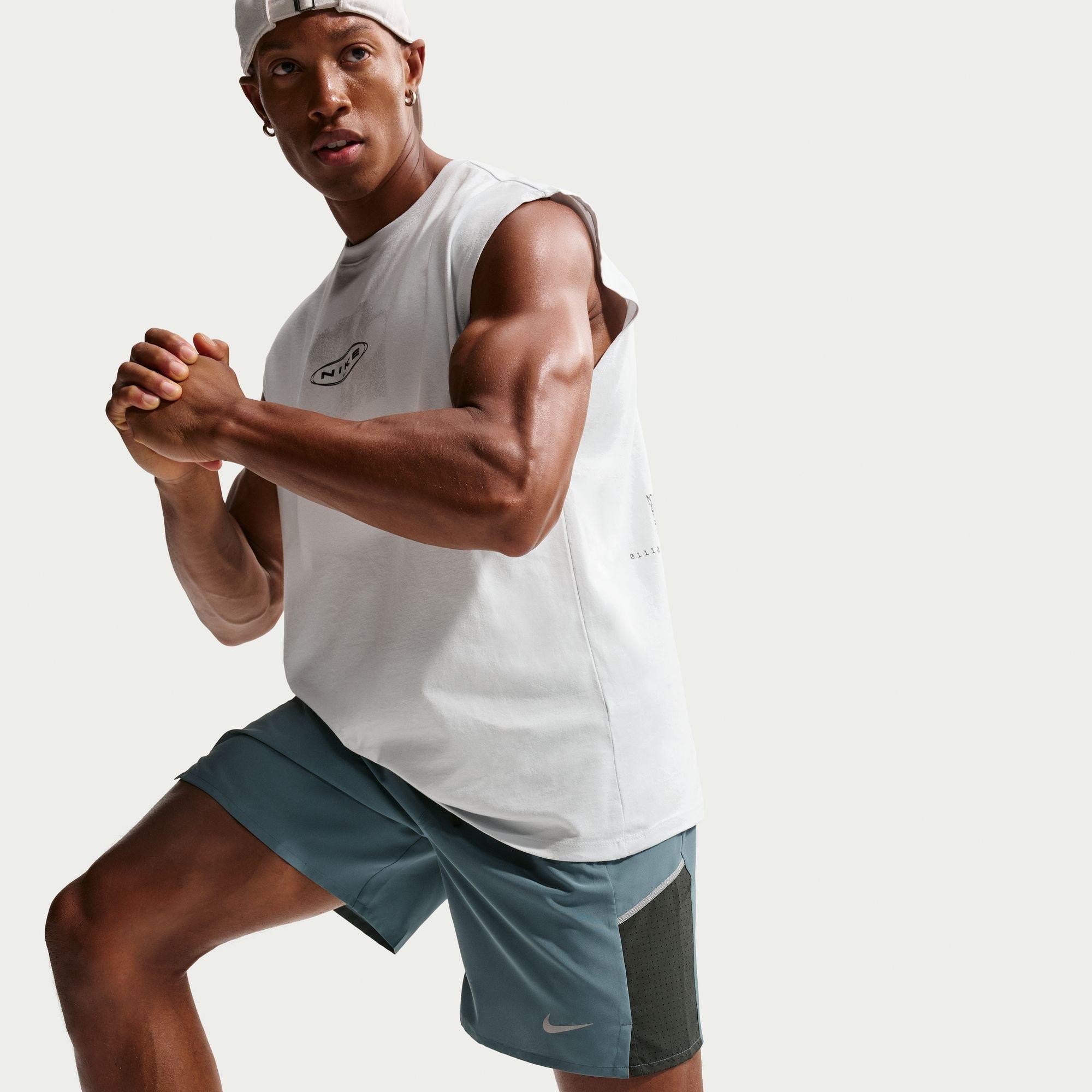 Mineral Slate - Nike - Men's Miler 7 Performance Running Shorts - 9