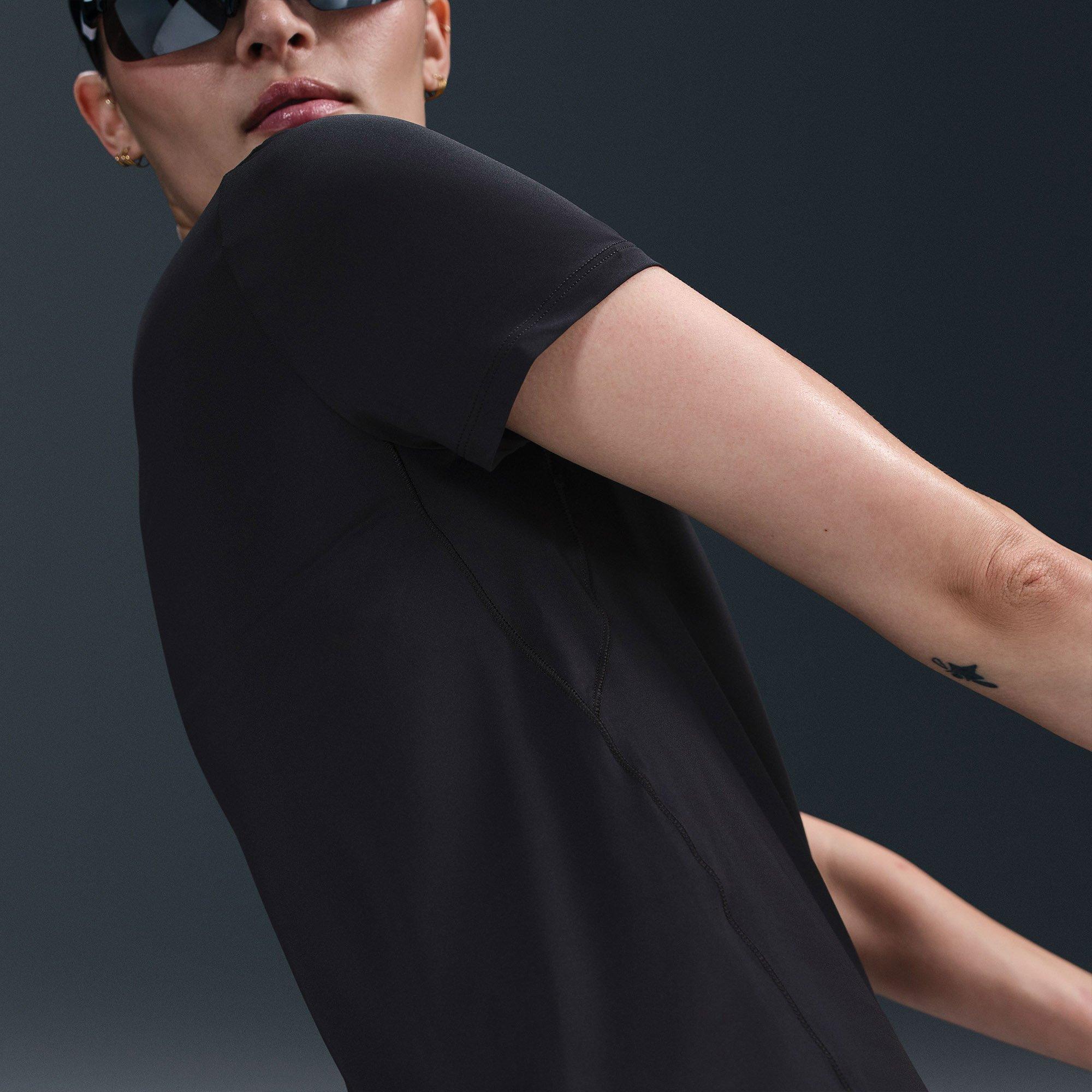 Black - Nike - One Swoosh Womens Dri-FIT Running T-Shirt - 5