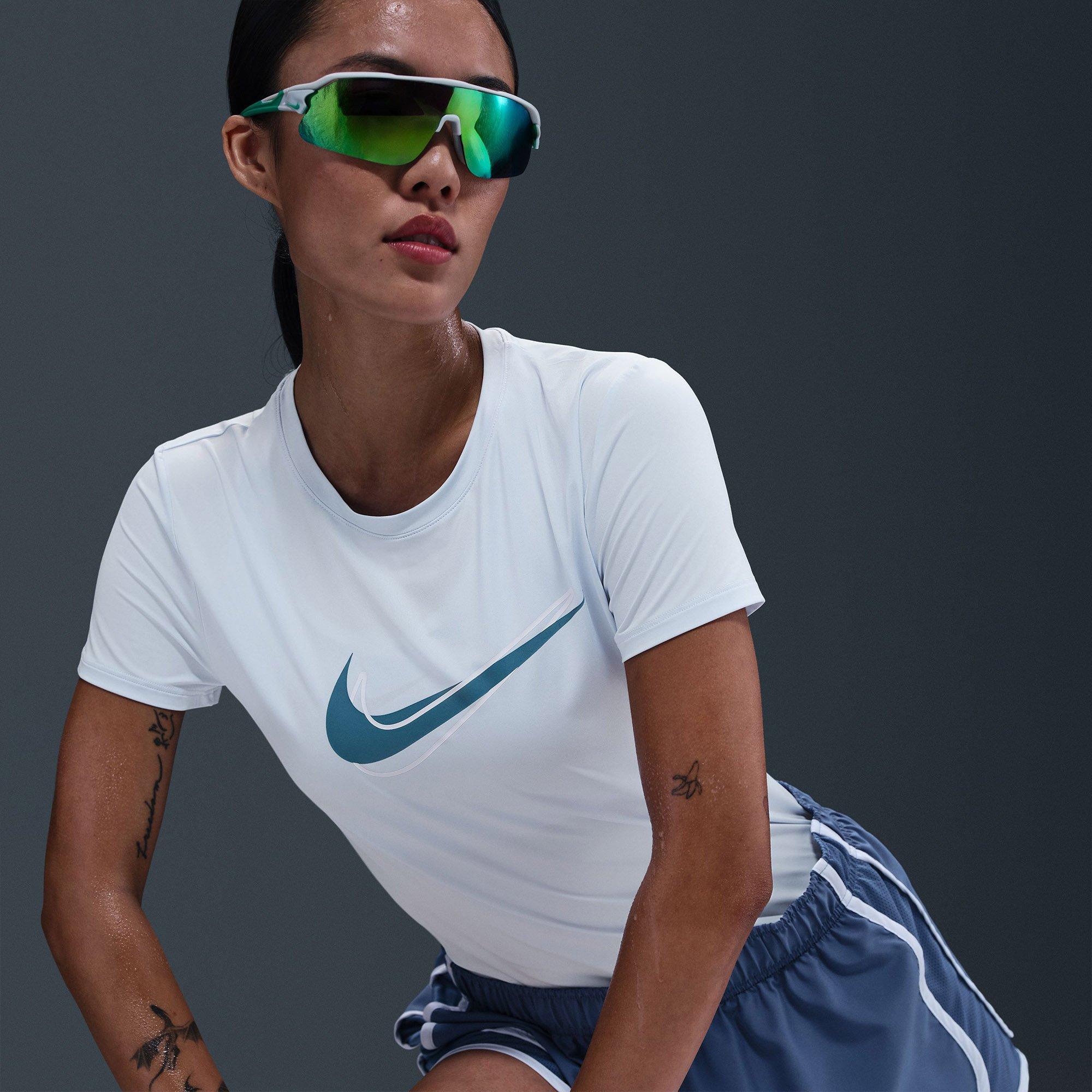 Blue Tint - Nike - One Swoosh Womens Dri-FIT Running T-Shirt - 3