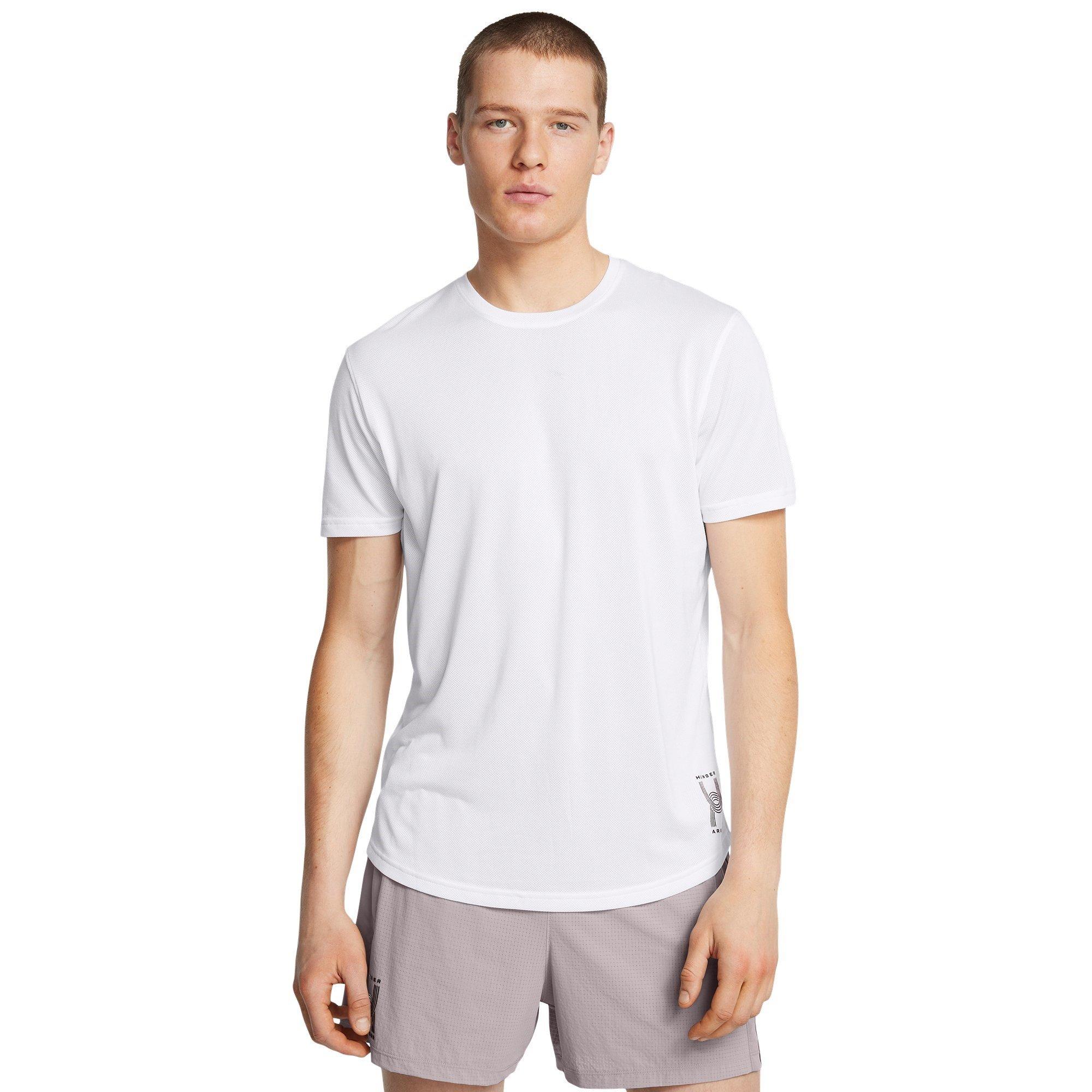 Blanc - Under Armour - Men's Run Anywhere Short-Sleeve Performance Top - 3