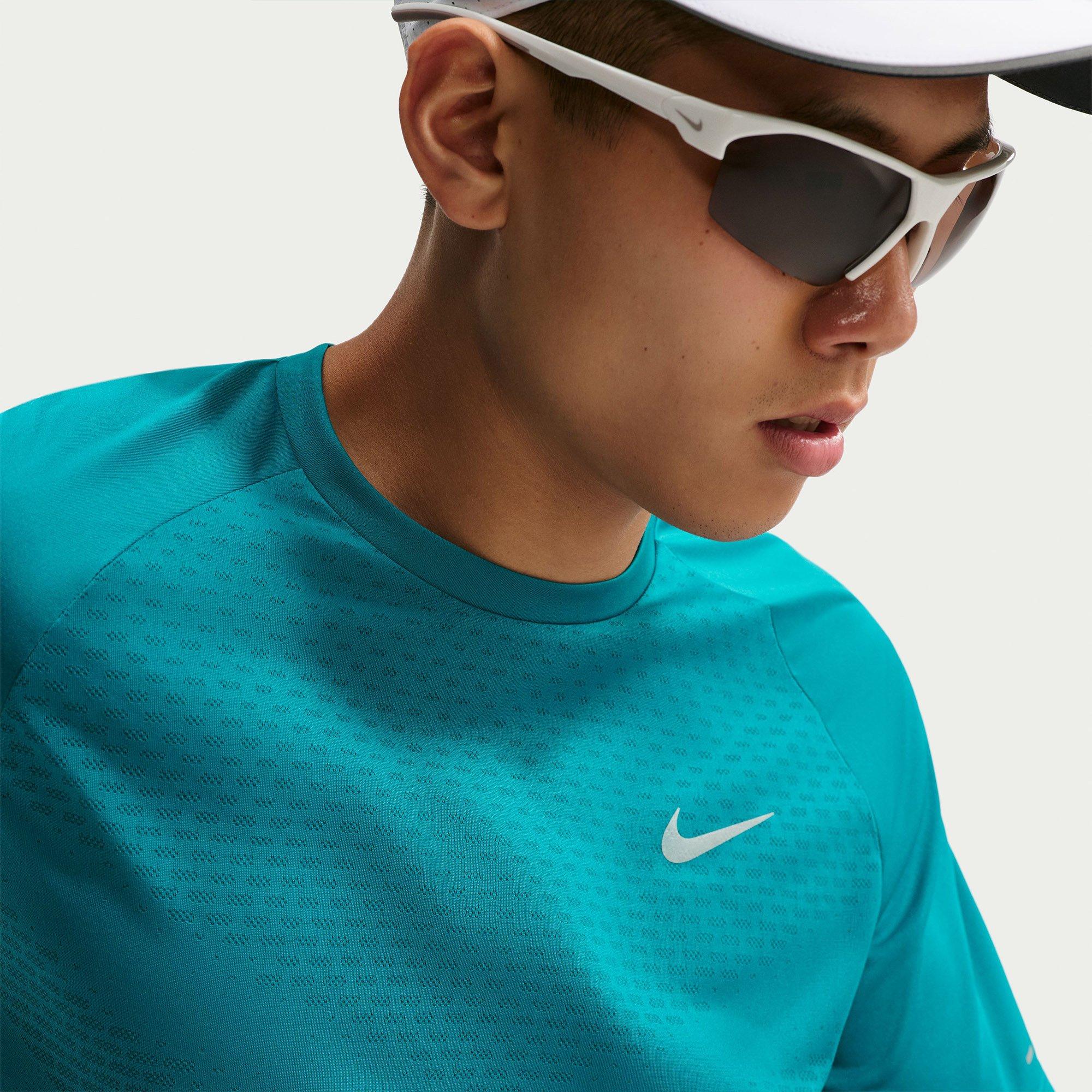 Spruce/Silver - Nike - Stride Mens Dri-FIT ADV Running T-Shirt - 4