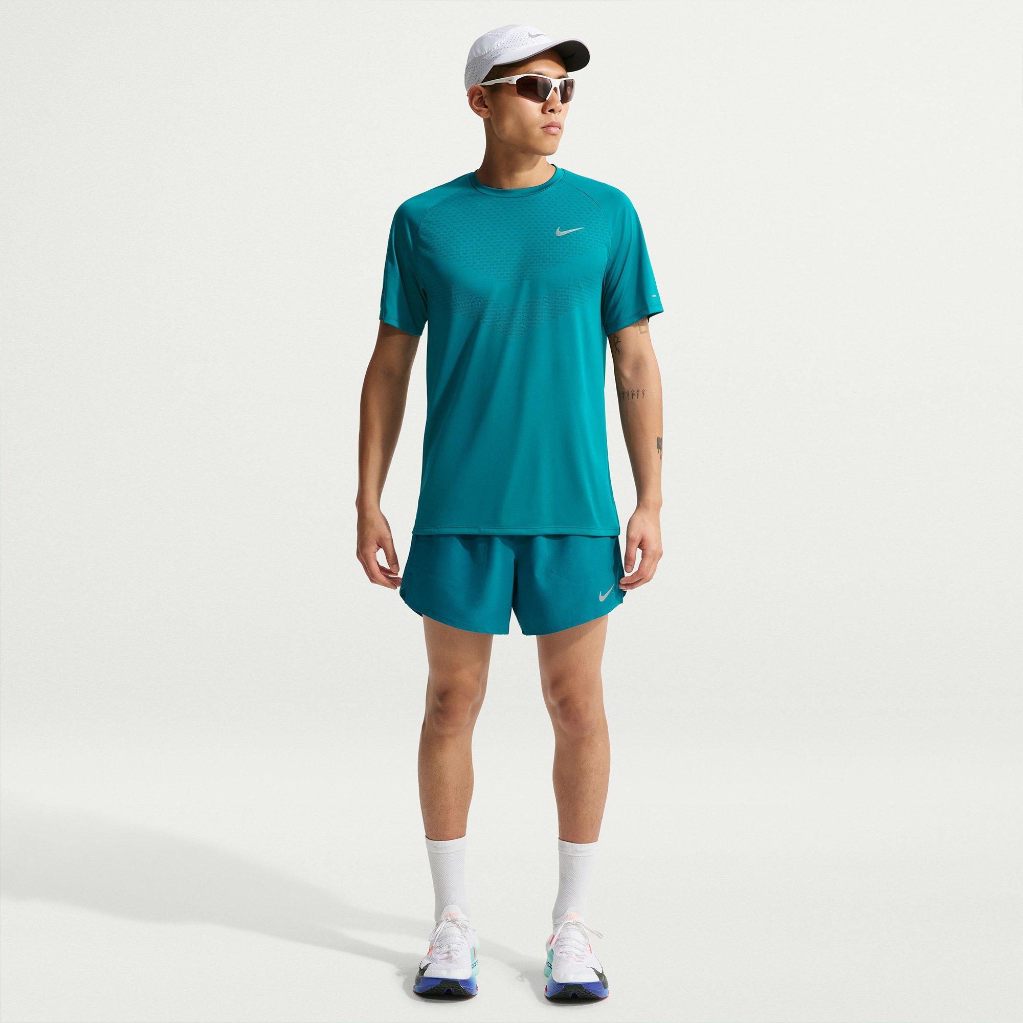Spruce/Silver - Nike - Stride Mens Dri-FIT ADV Running T-Shirt - 5