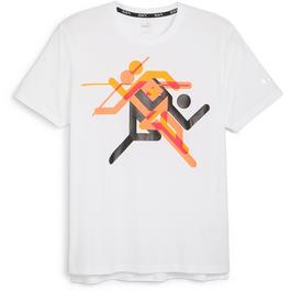 Puma Puma Run Faster Icons Graphic Tee Running Top Mens