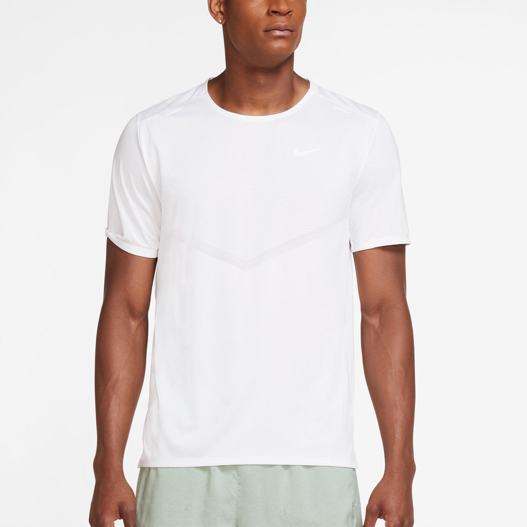 White - Nike - Dri FIT Rise 365 Mens Running T Shirt - 1