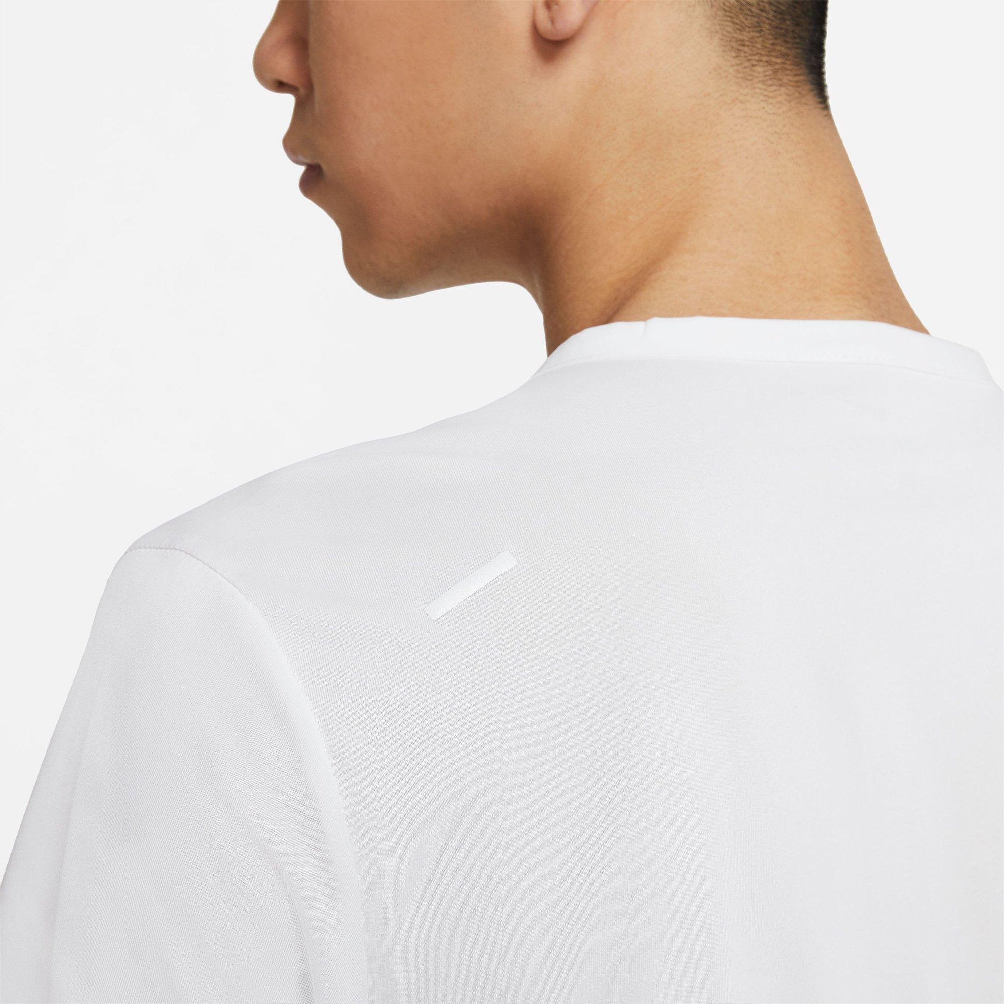 White - Nike - Dri FIT Rise 365 Mens Running T Shirt - 3