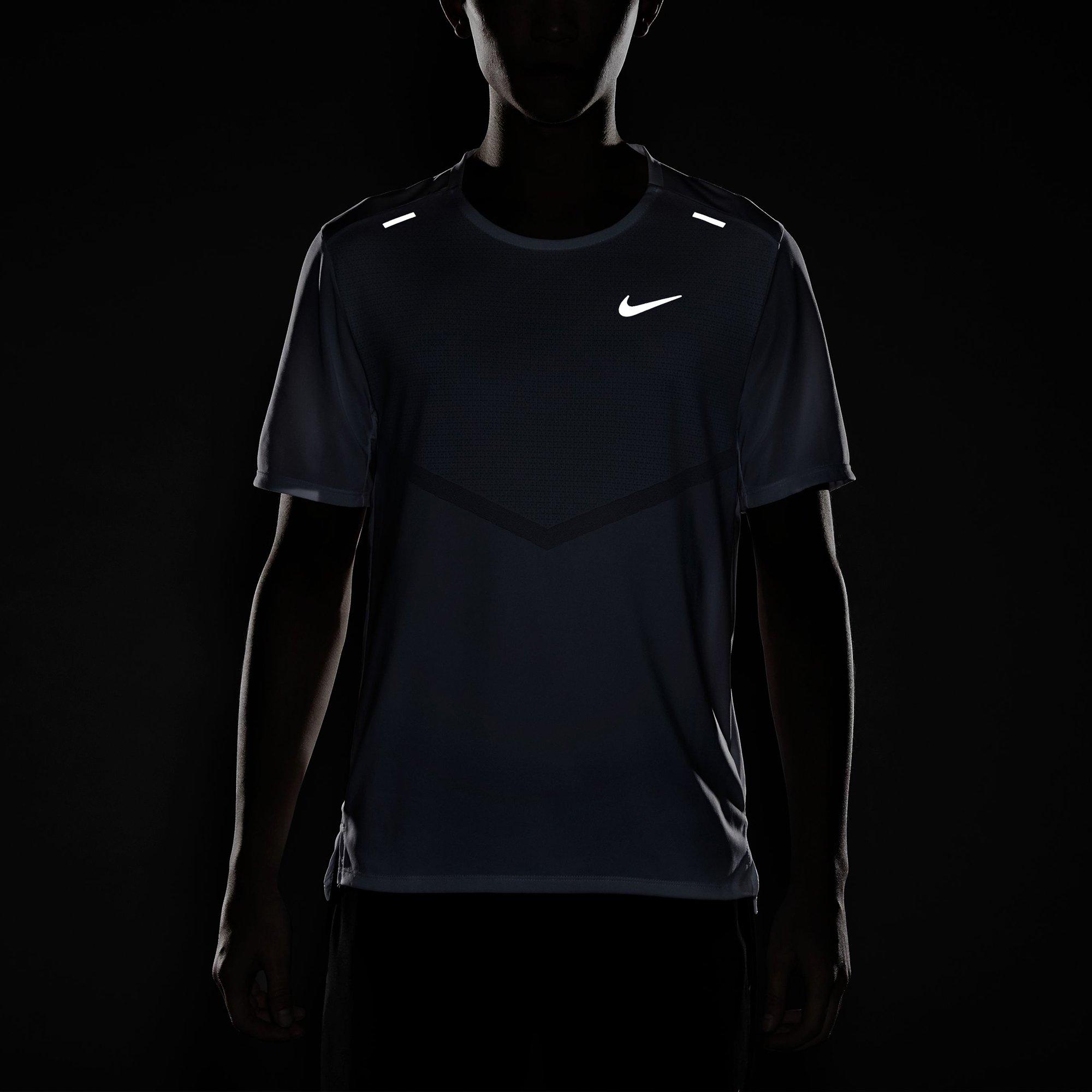 White - Nike - Dri FIT Rise 365 Mens Running T Shirt - 6