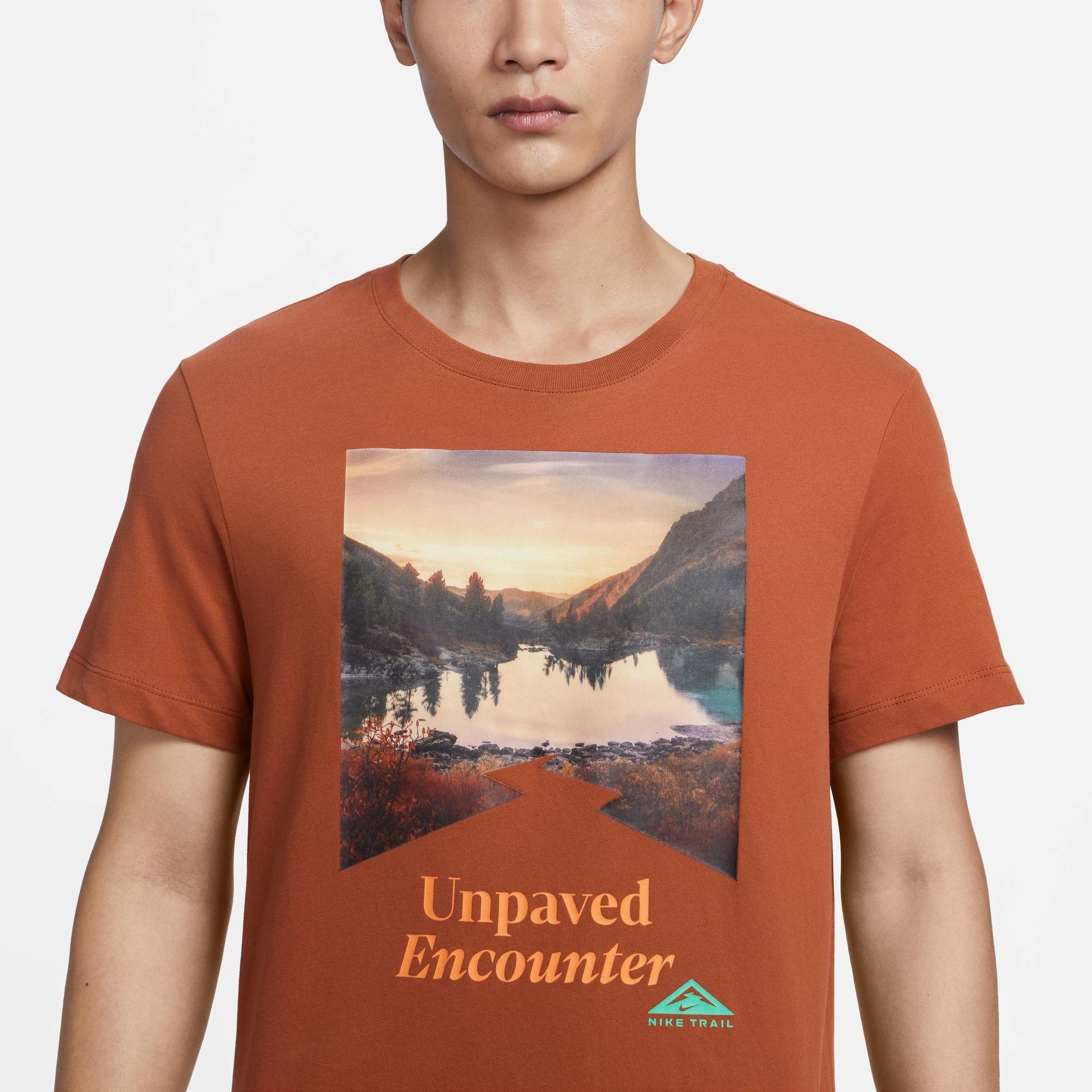 Dark Russet - Nike - Trail Dri FIT Mens Performance T Shirt - 3