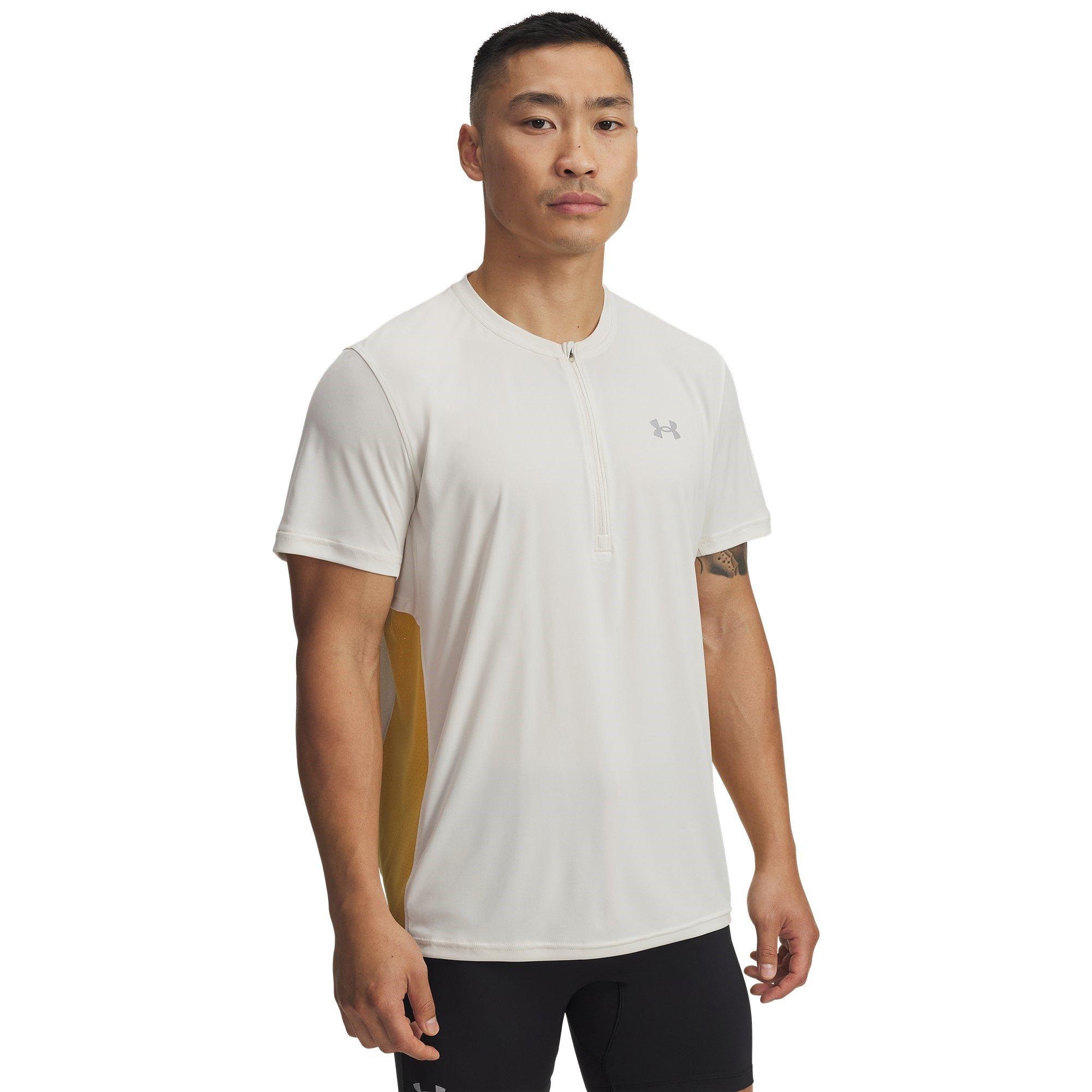 Brown - Under Armour - Trail Run Zipped Short-Sleeve Performance Top - 3