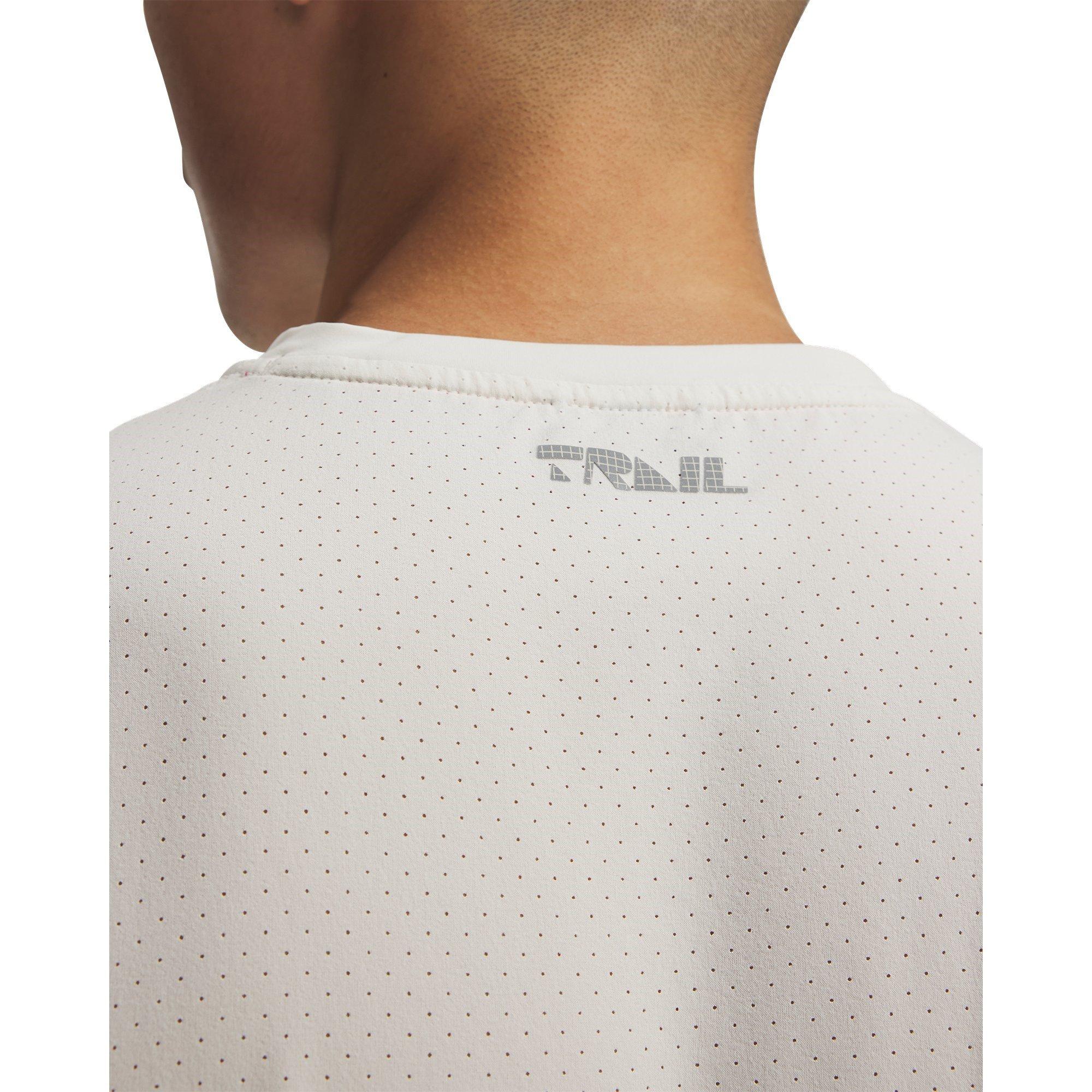 Brown - Under Armour - Trail Run Zipped Short-Sleeve Performance Top - 5