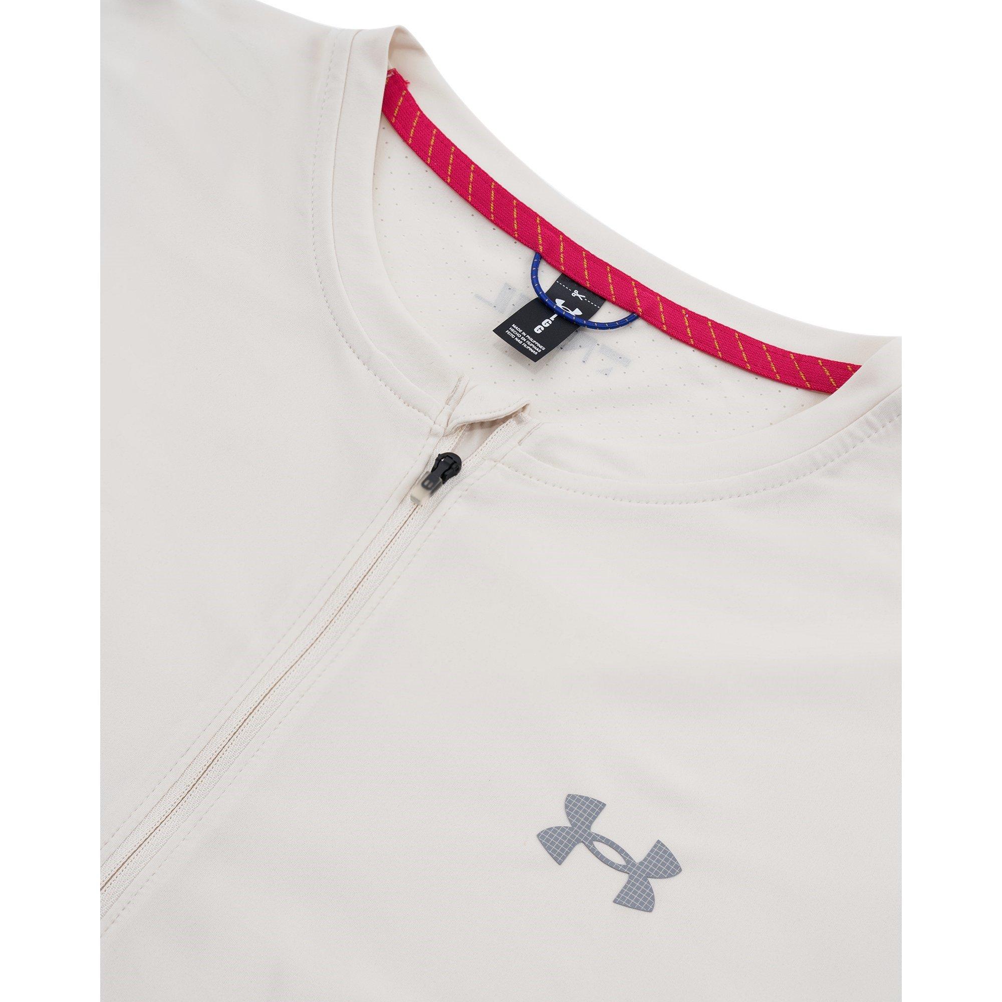 Brown - Under Armour - Trail Run Zipped Short-Sleeve Performance Top - 8