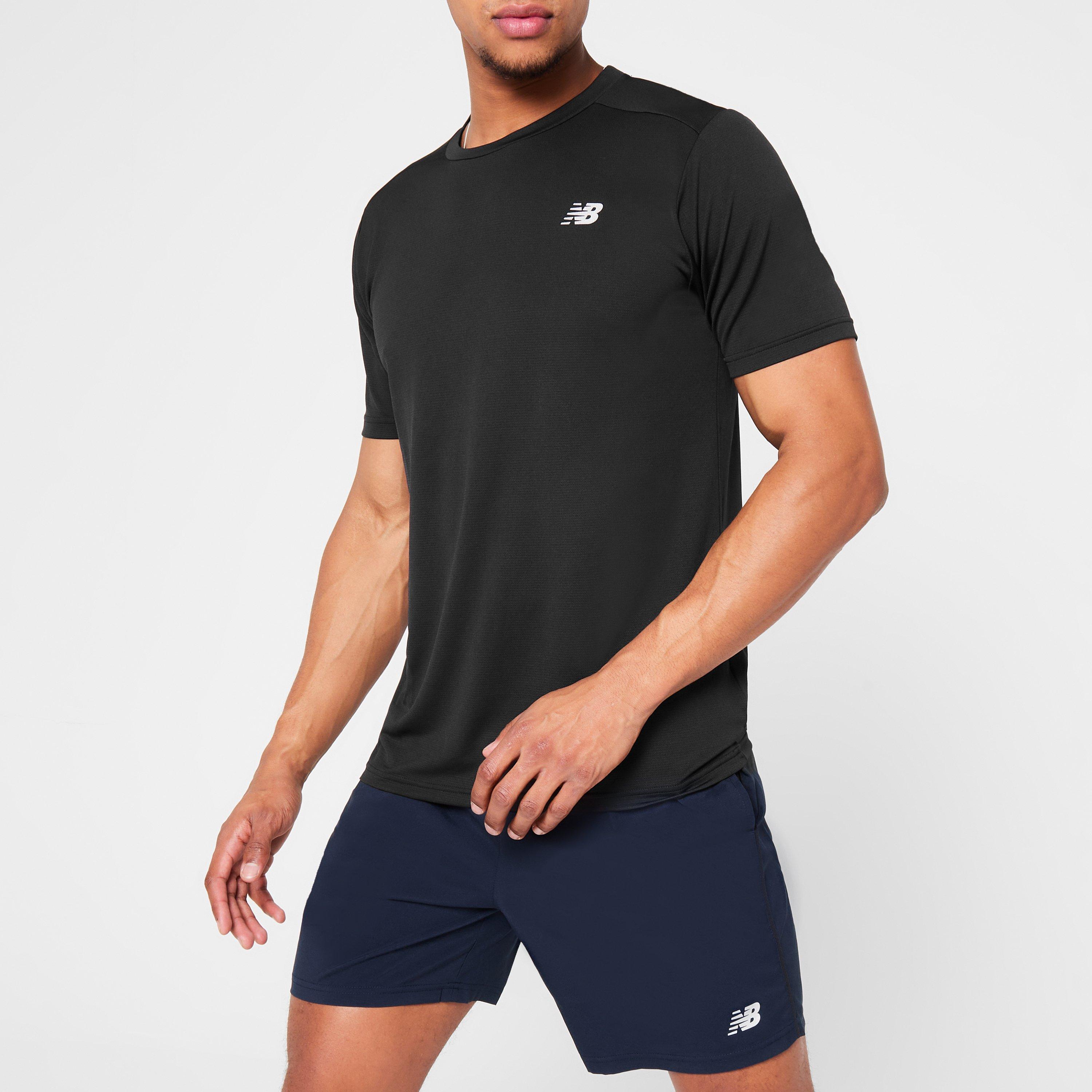 Black - New Balance - Running T-Shirt Mens - 2