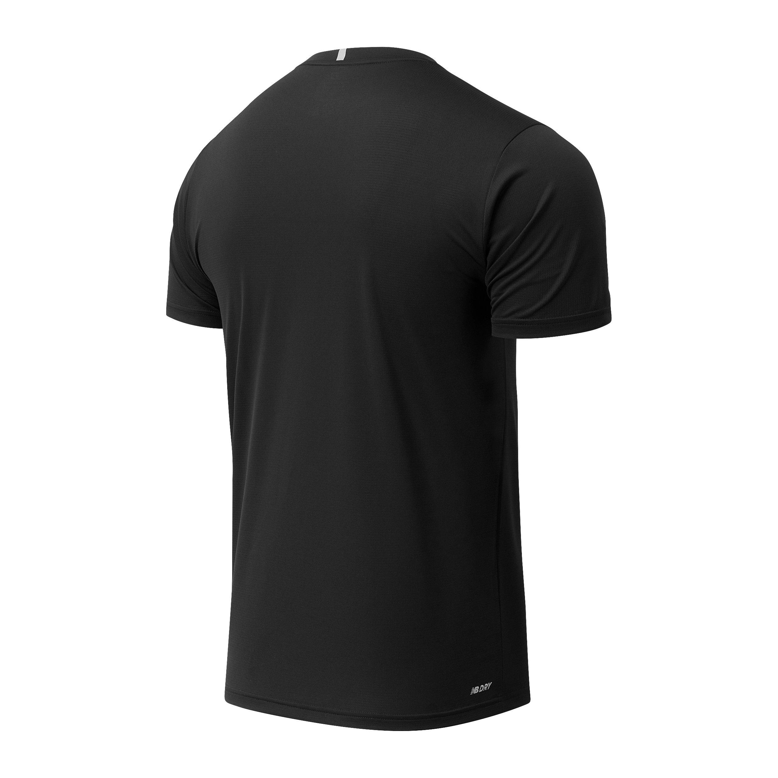 Black - New Balance - Running T-Shirt Mens - 5