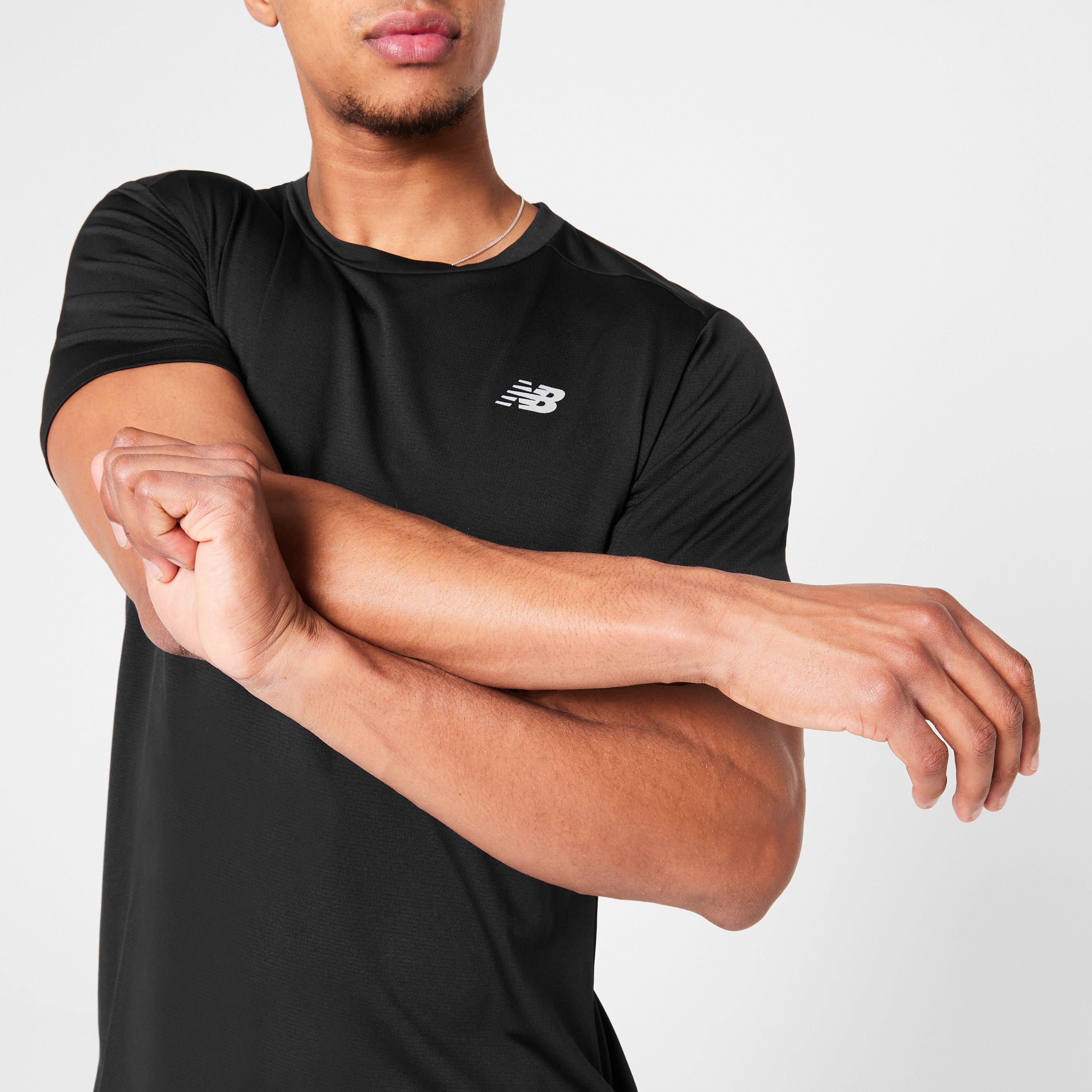 Black - New Balance - Running T-Shirt Mens - 4