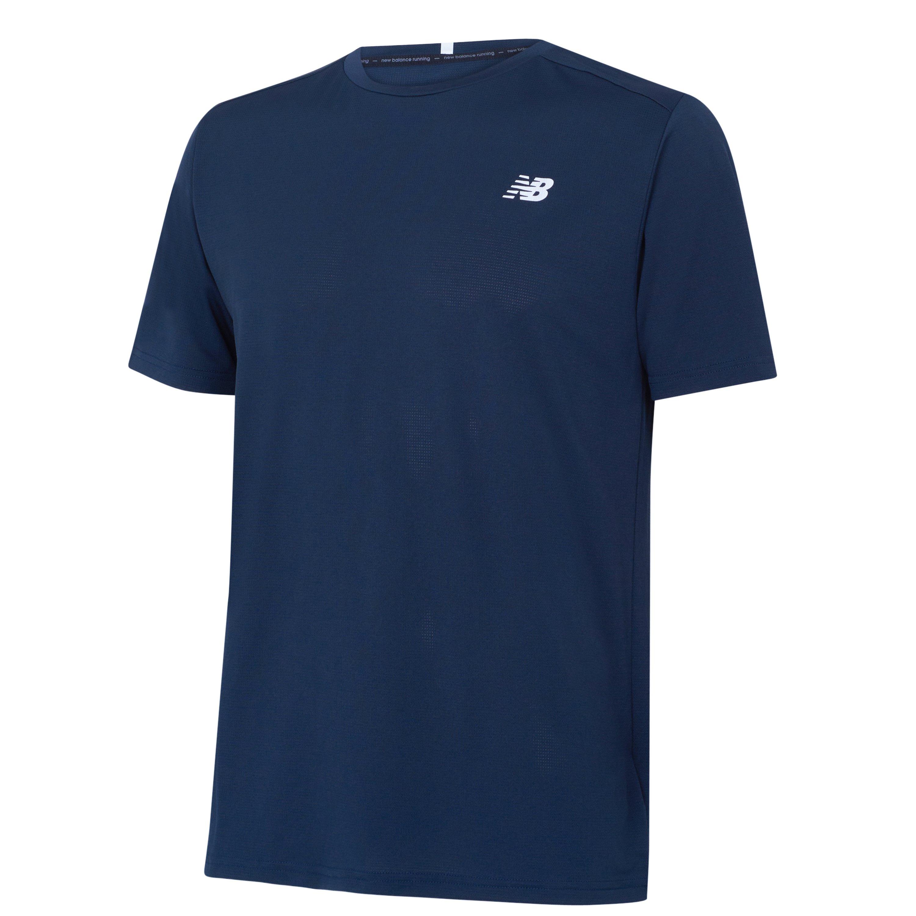 Navy - New Balance - Running T-Shirt Mens - 6