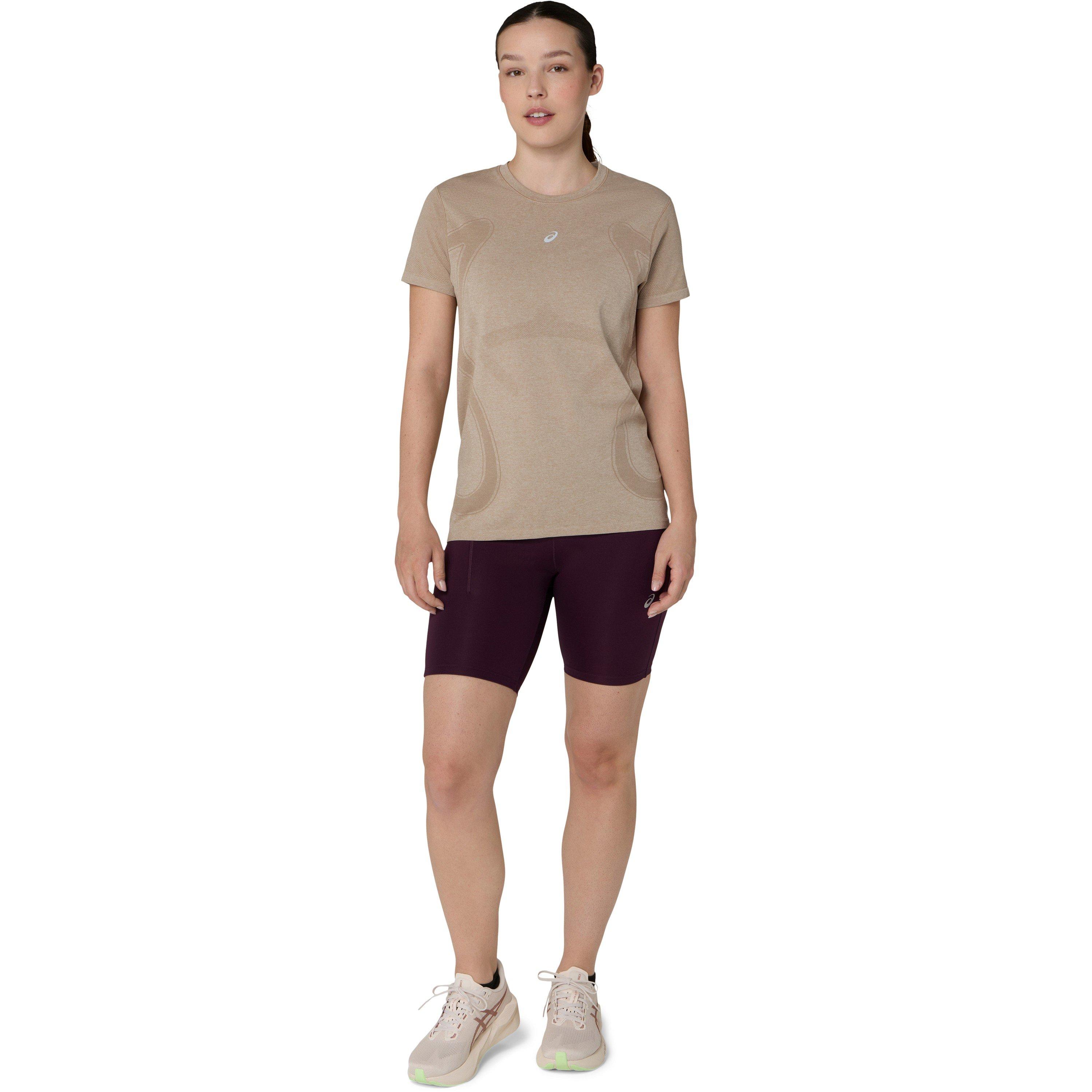 GREIGE - Asics - Women's Road Seamless Short Sleeve Running T-Shirt - 3