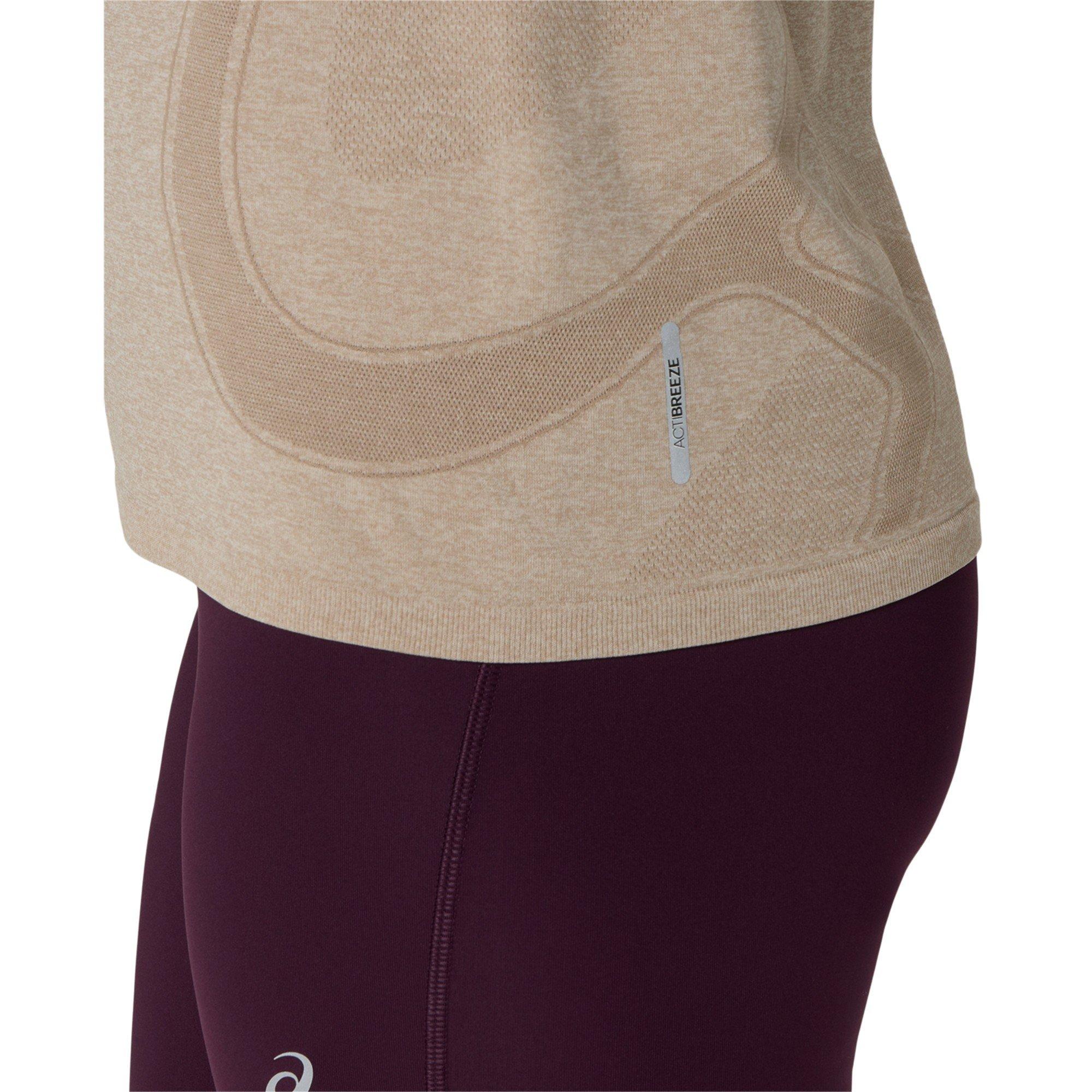 GREIGE - Asics - Women's Road Seamless Short Sleeve Running T-Shirt - 4