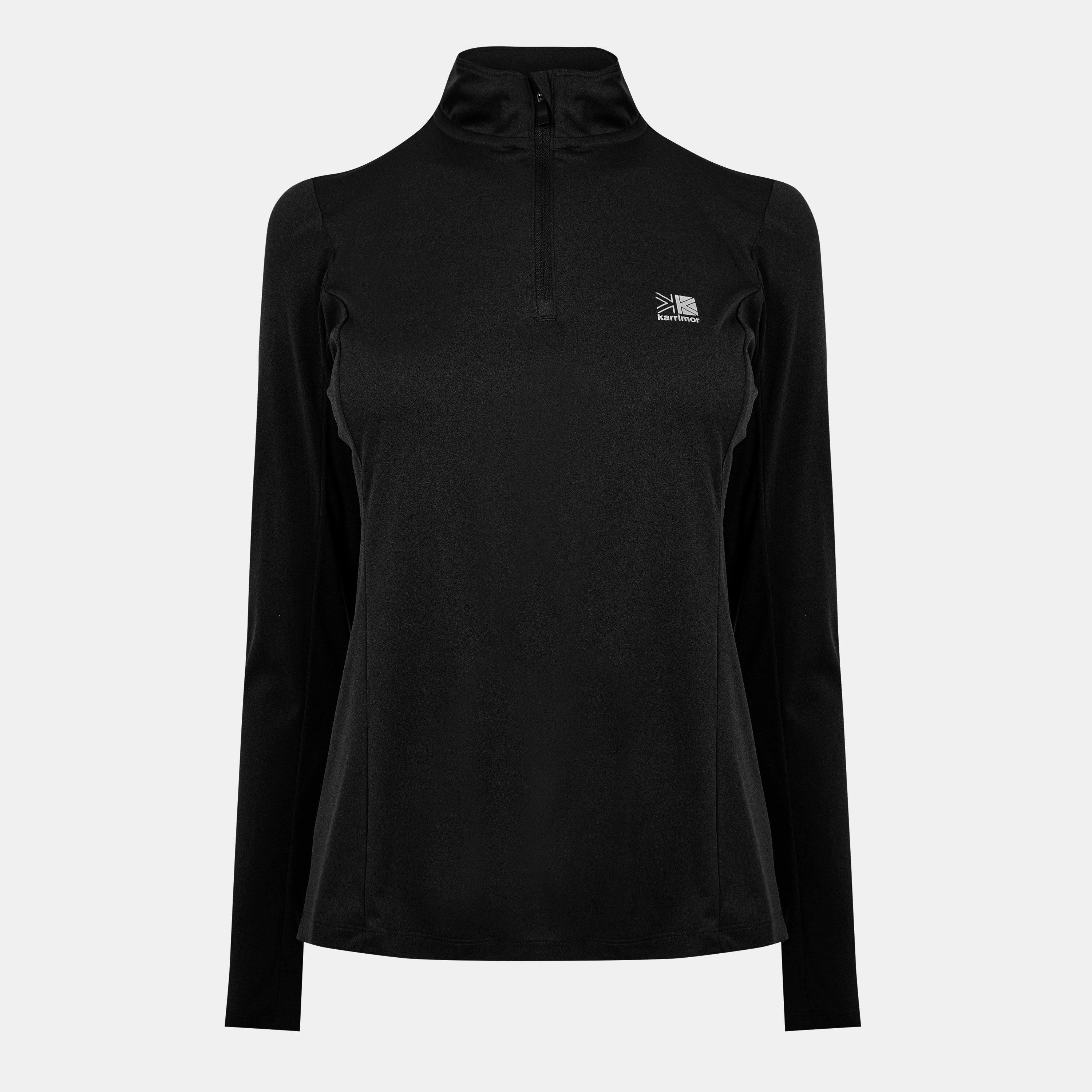 Black - Karrimor - Longsleeve 1/4 Zip Top Ladies - 1