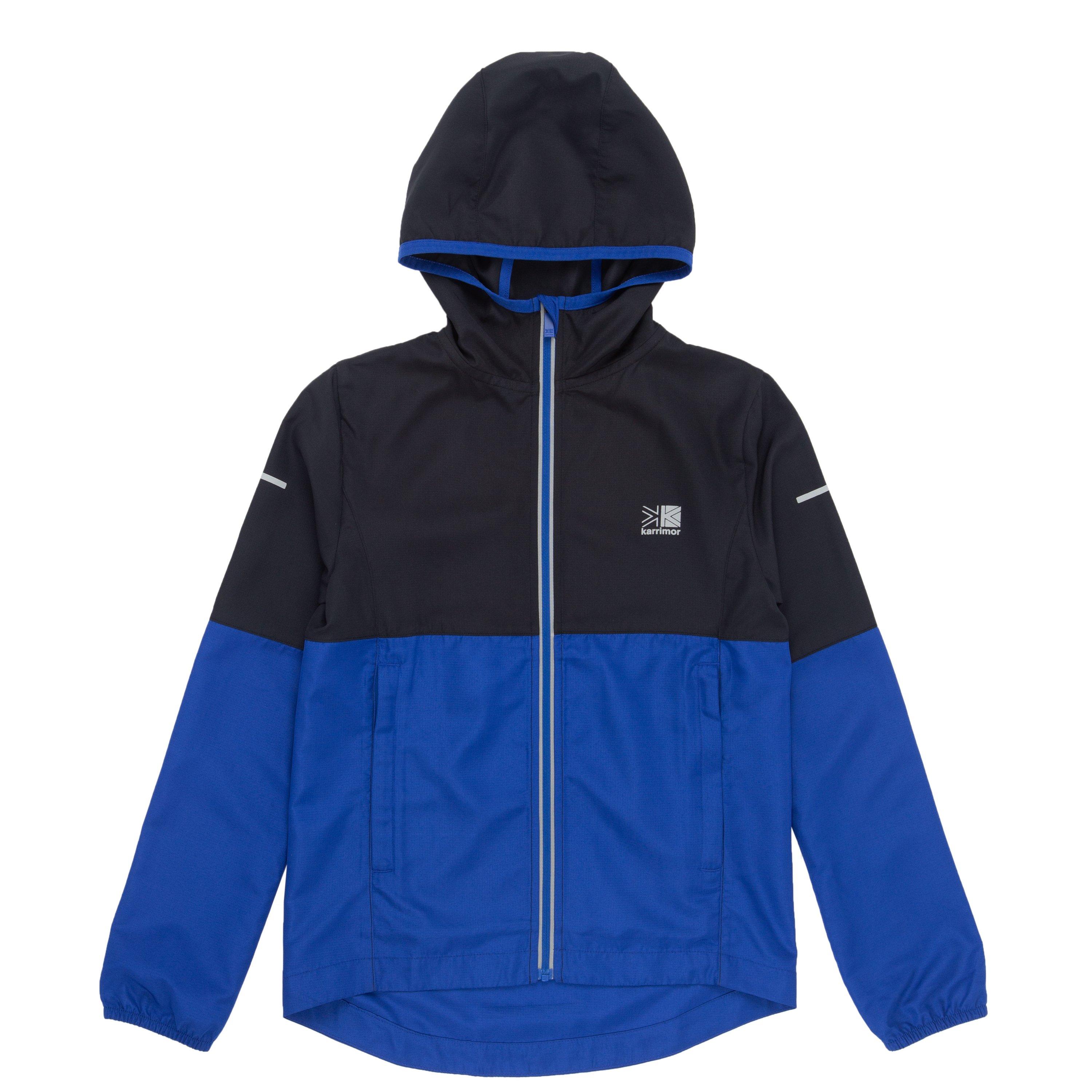 Black/Blue - Karrimor - Unisex Kids Run Long Sleeve Performance Running Jacket - 1