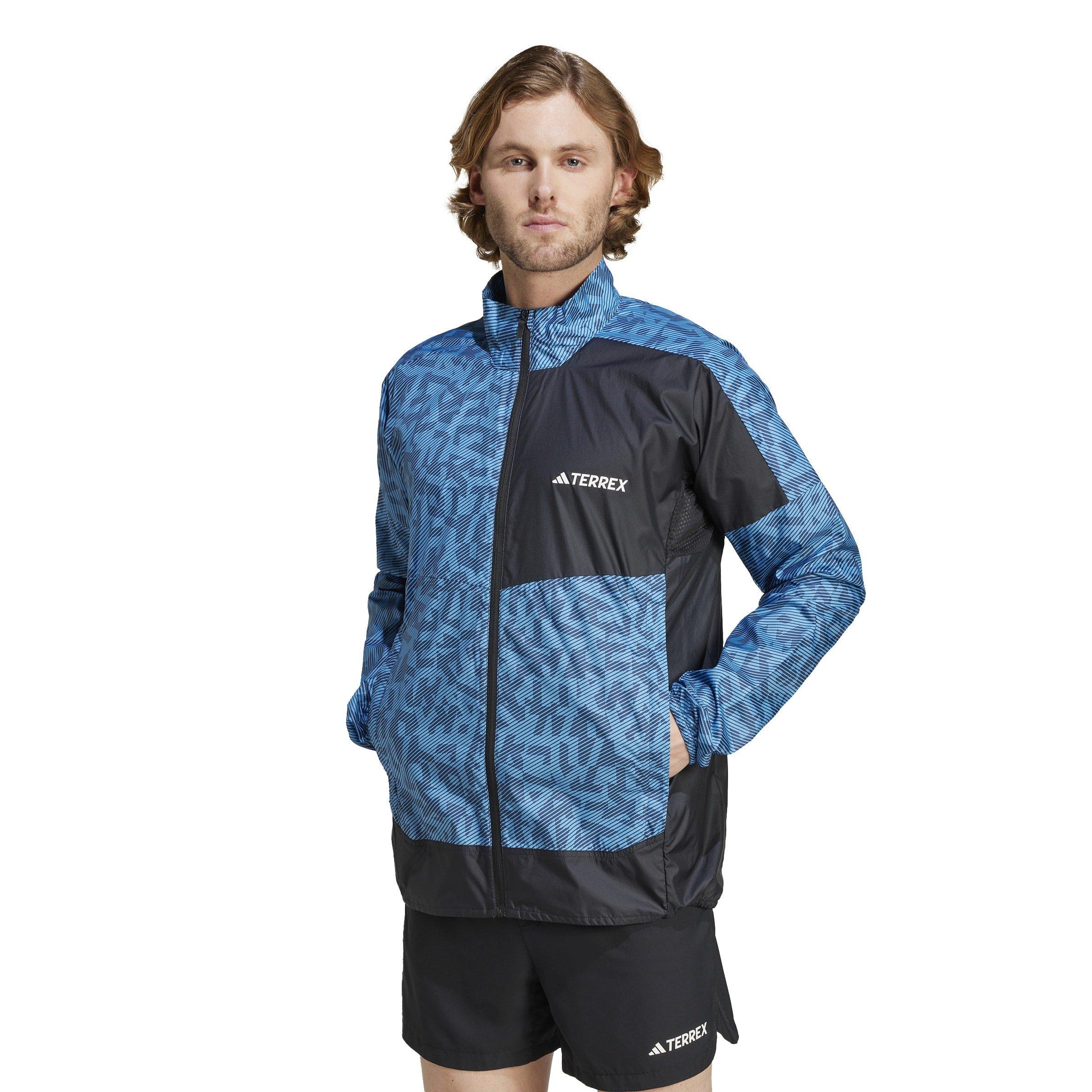 Blu polso - adidas - Trail Wind Wind-Resistant Performance Running Jacket - 2