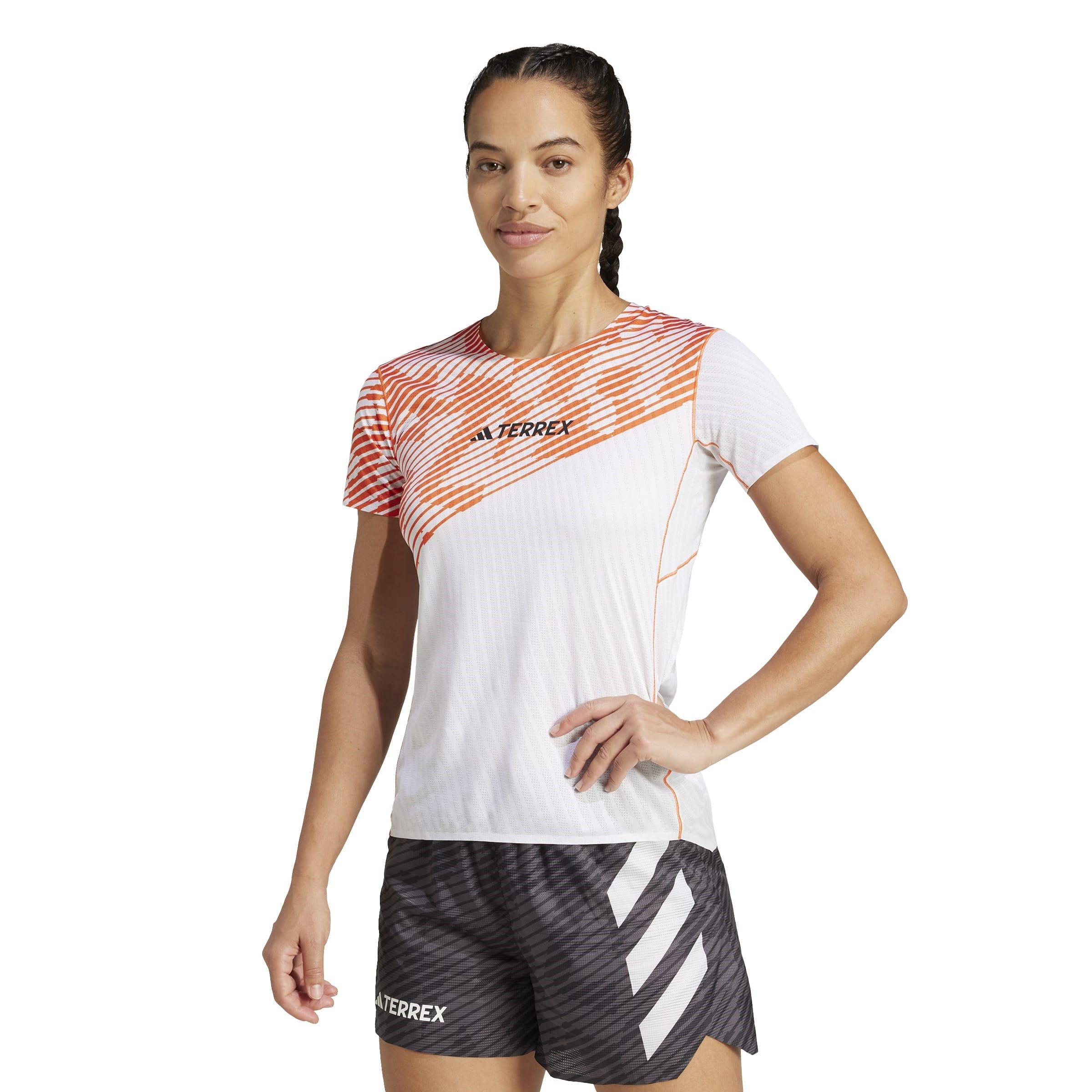 White - adidas - Track Pro Short-Sleeve Performance Top - 2