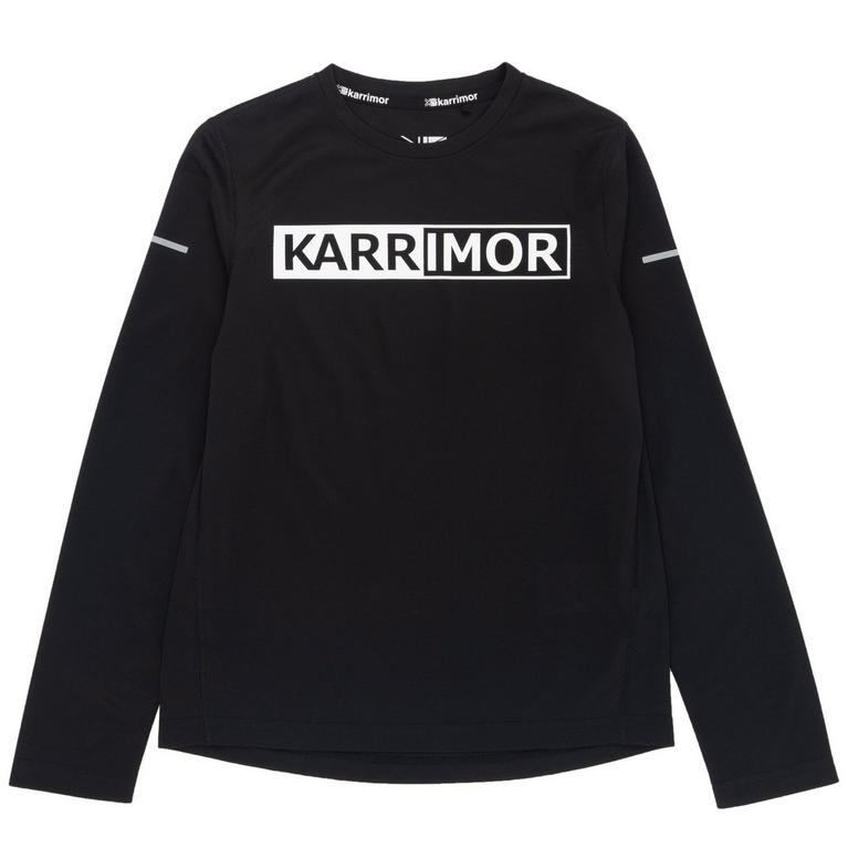 Noir - Karrimor - Long Sleeve Run T Shirt denim Junior Boys - 1