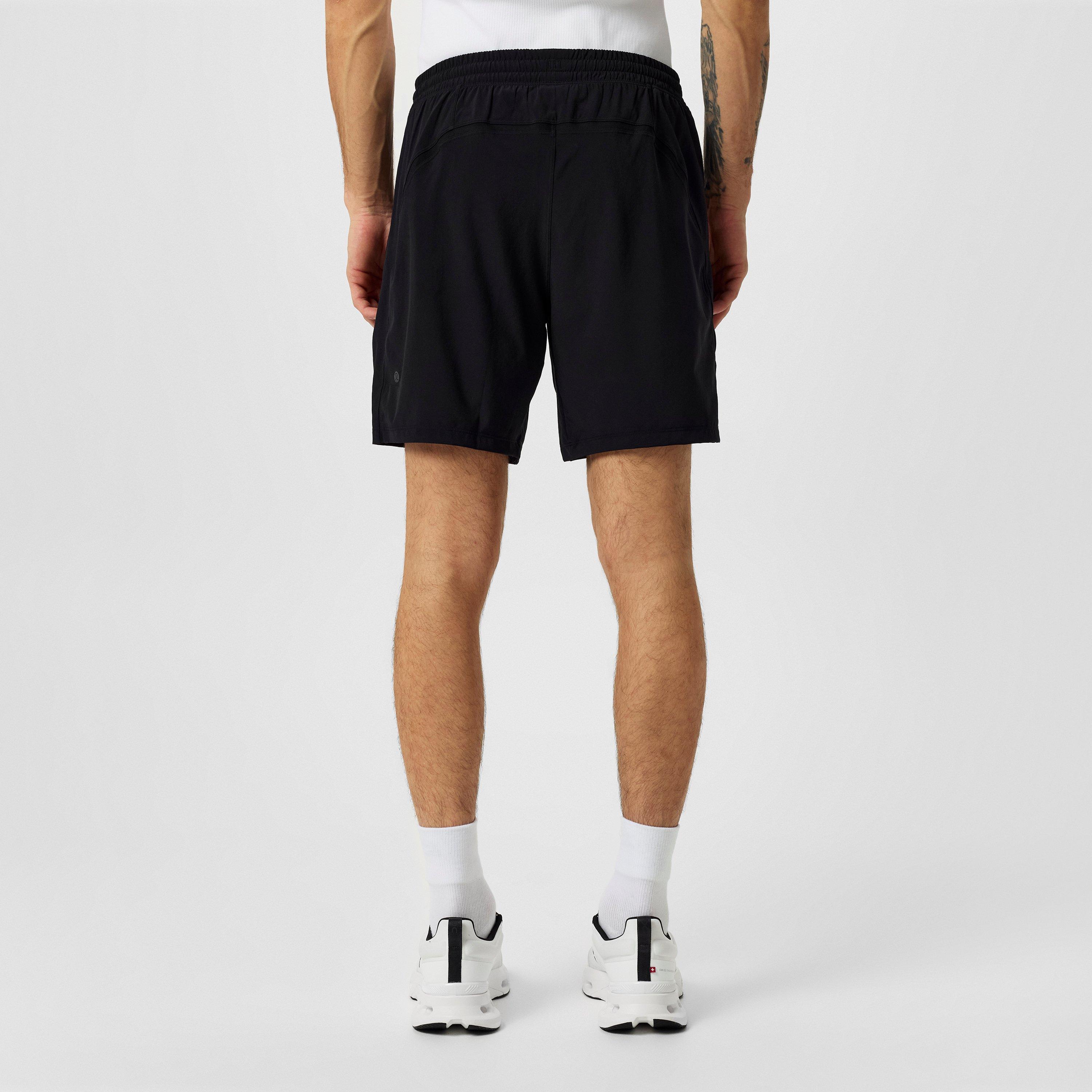 Black - Lululemon - Men'S Mesh Pace Breaker Lined 7 Running Shorts - 4
