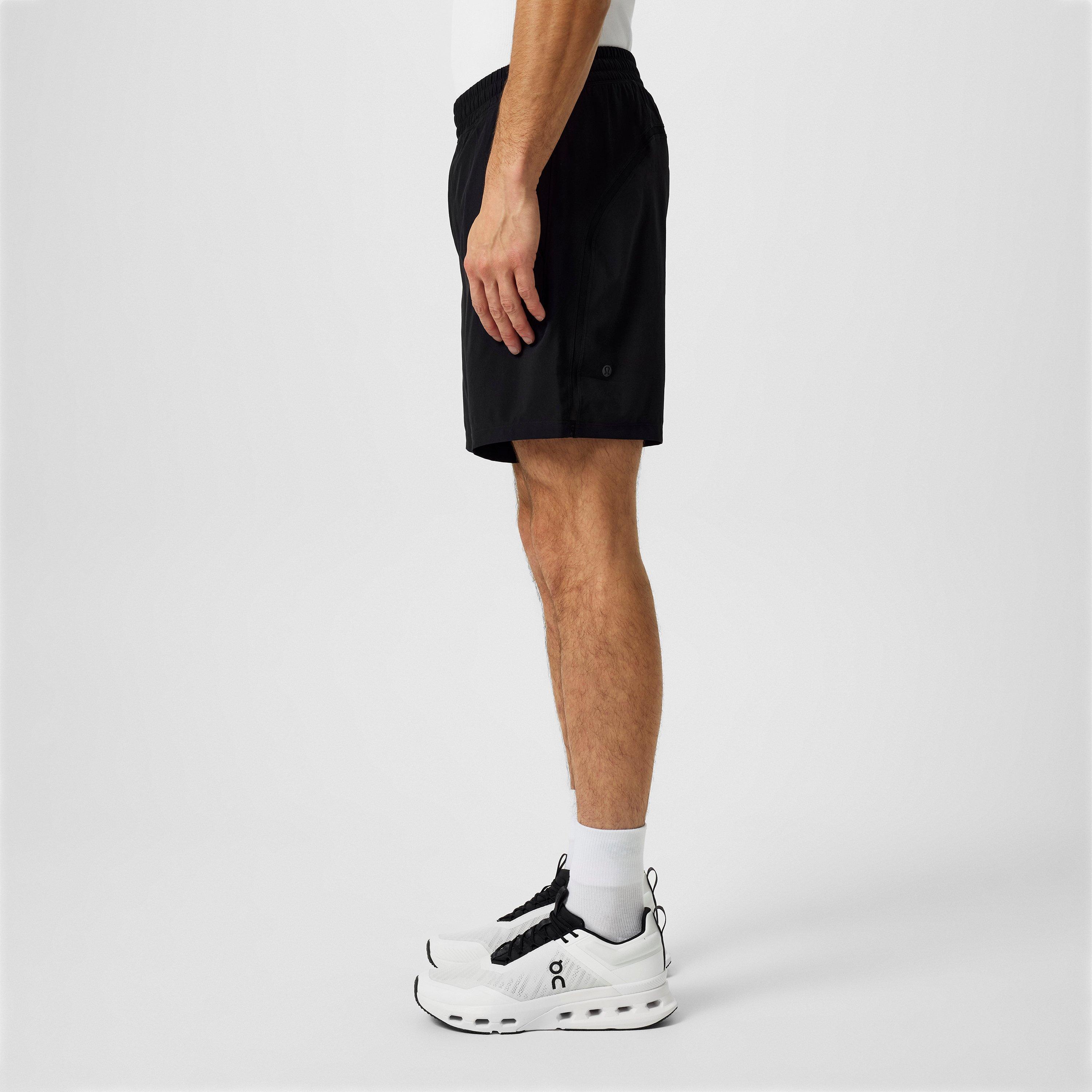 Black - Lululemon - Men'S Mesh Pace Breaker Lined 7 Running Shorts - 5