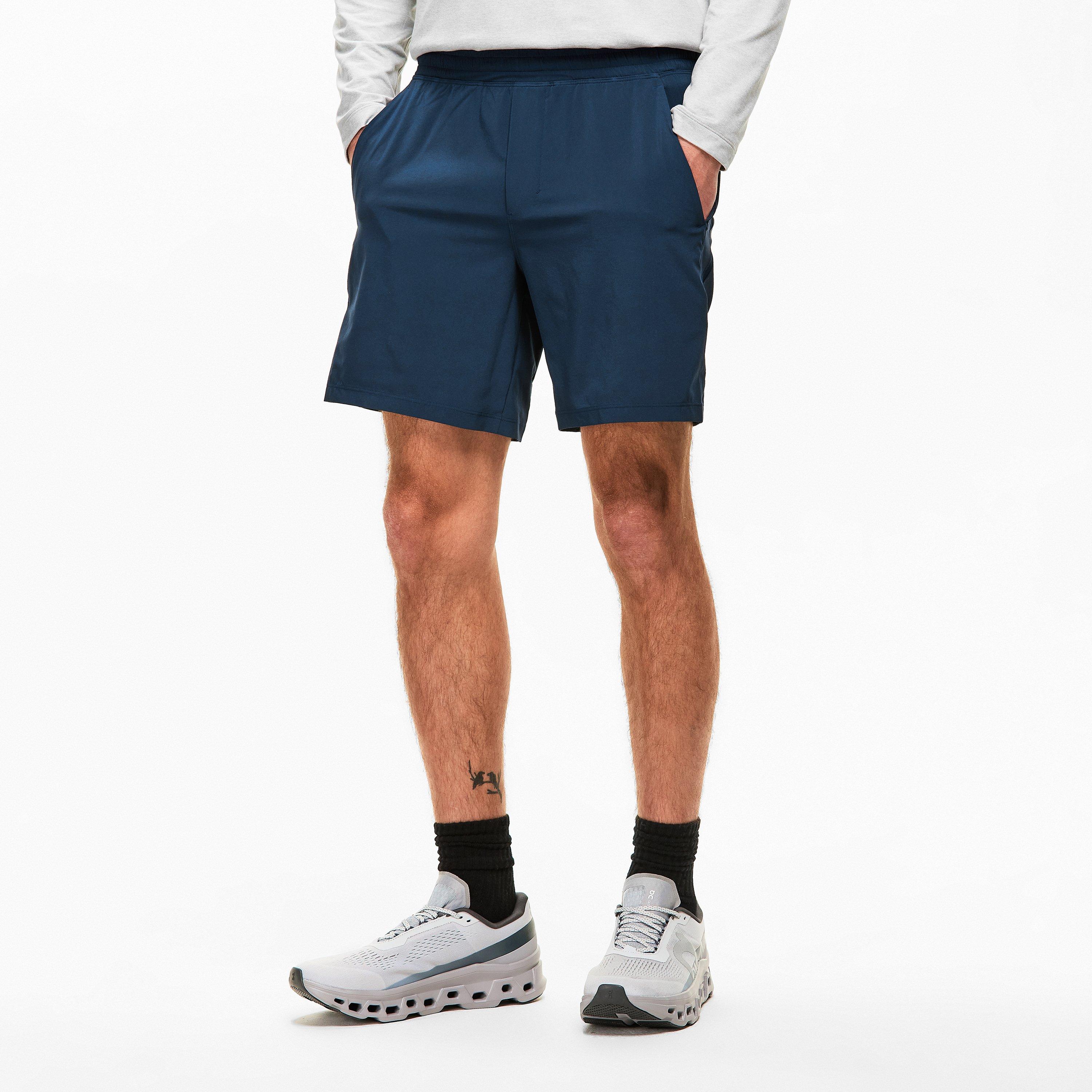Seafoam - Lululemon - Men'S Mesh Pace Breaker Lined 7 Running Shorts - 3