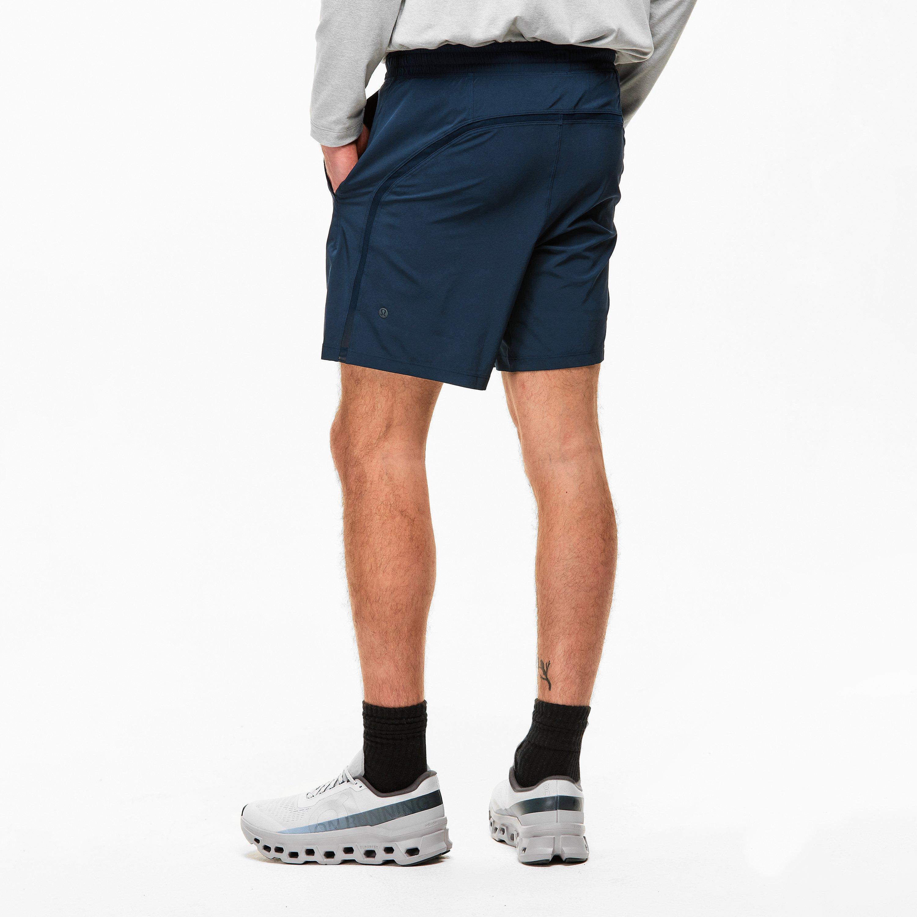 Seafoam - Lululemon - Men'S Mesh Pace Breaker Lined 7 Running Shorts - 4
