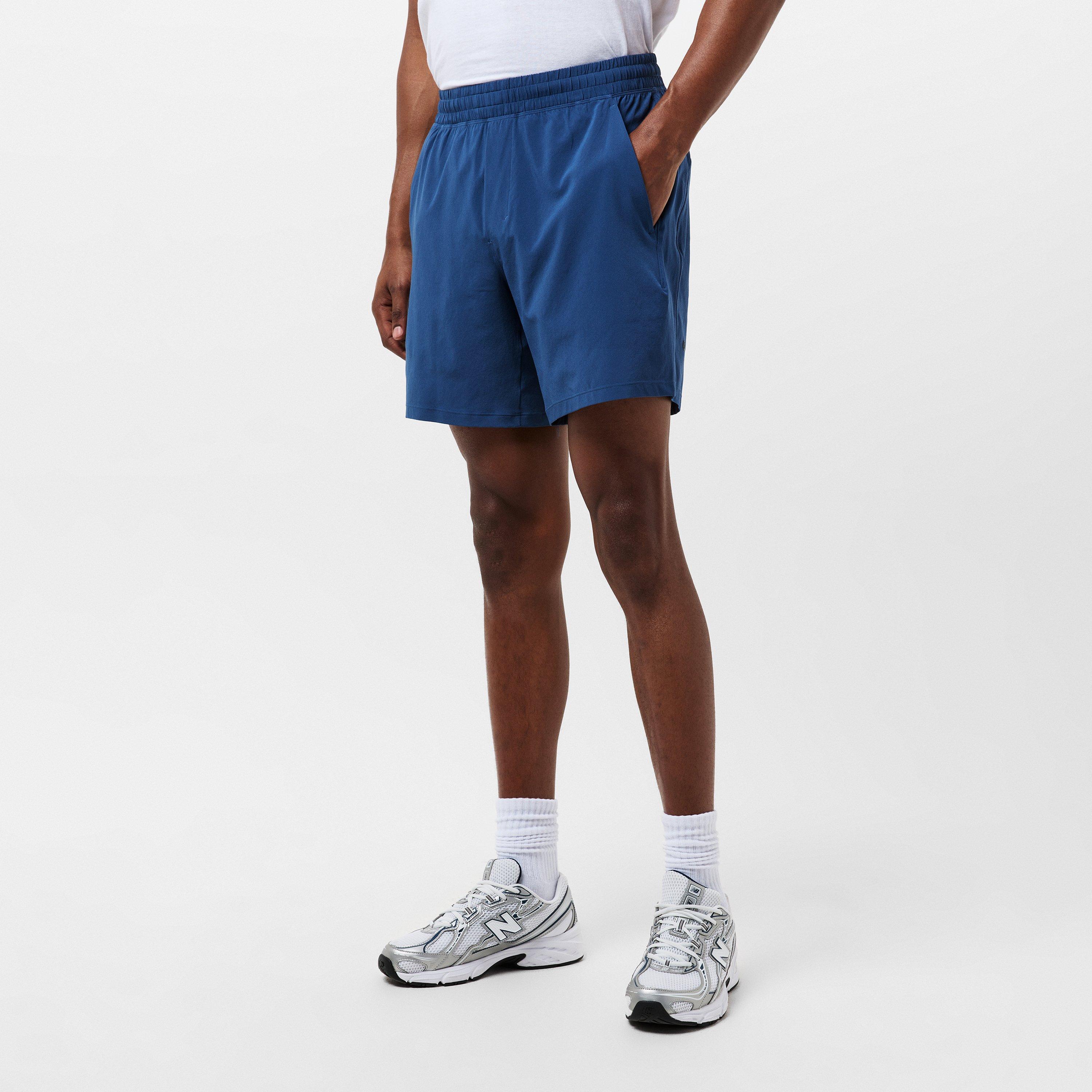 Blue Twill - Lululemon - Men'S Mesh Pace Breaker Lined 7 Running Shorts - 3