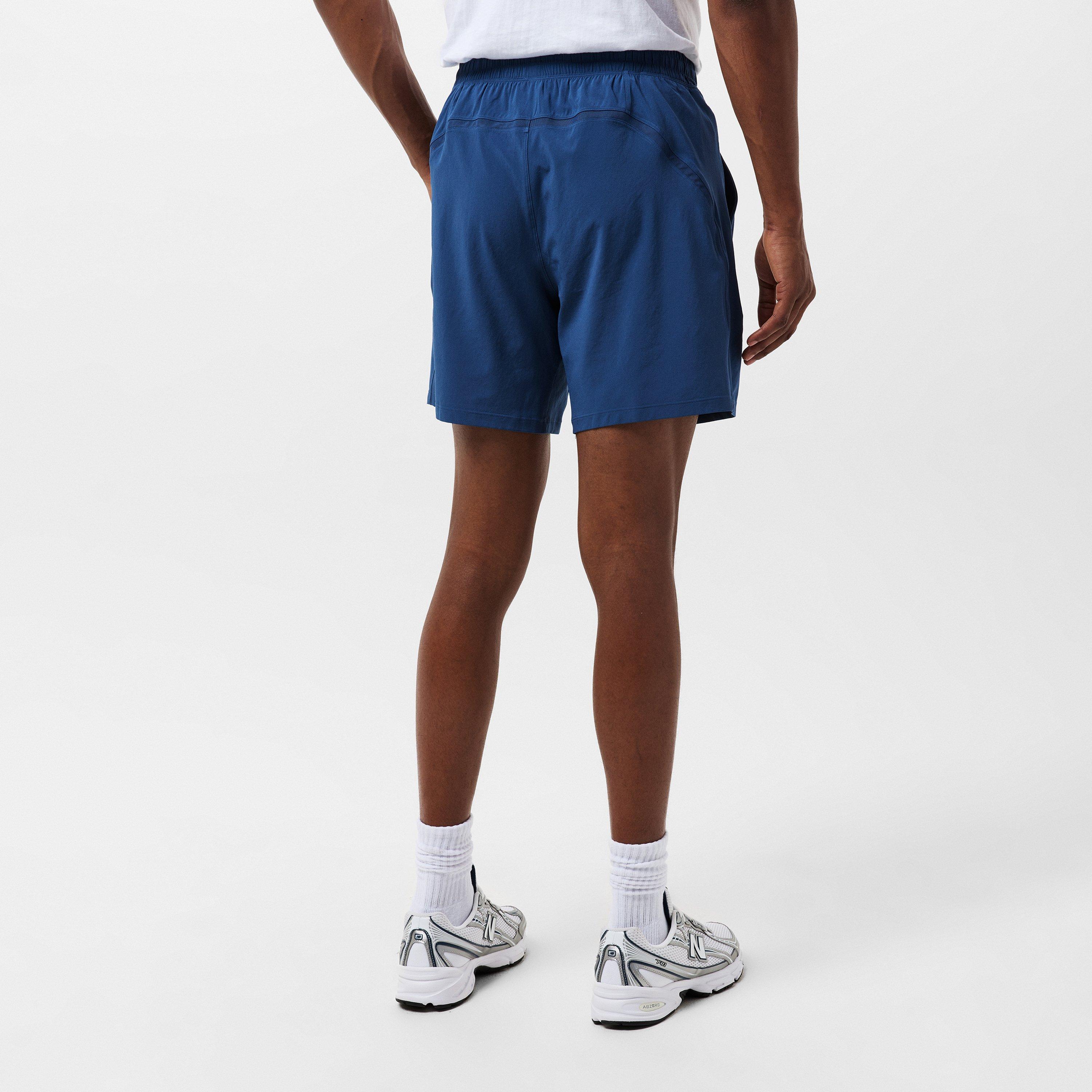 Blue Twill - Lululemon - Men'S Mesh Pace Breaker Lined 7 Running Shorts - 4