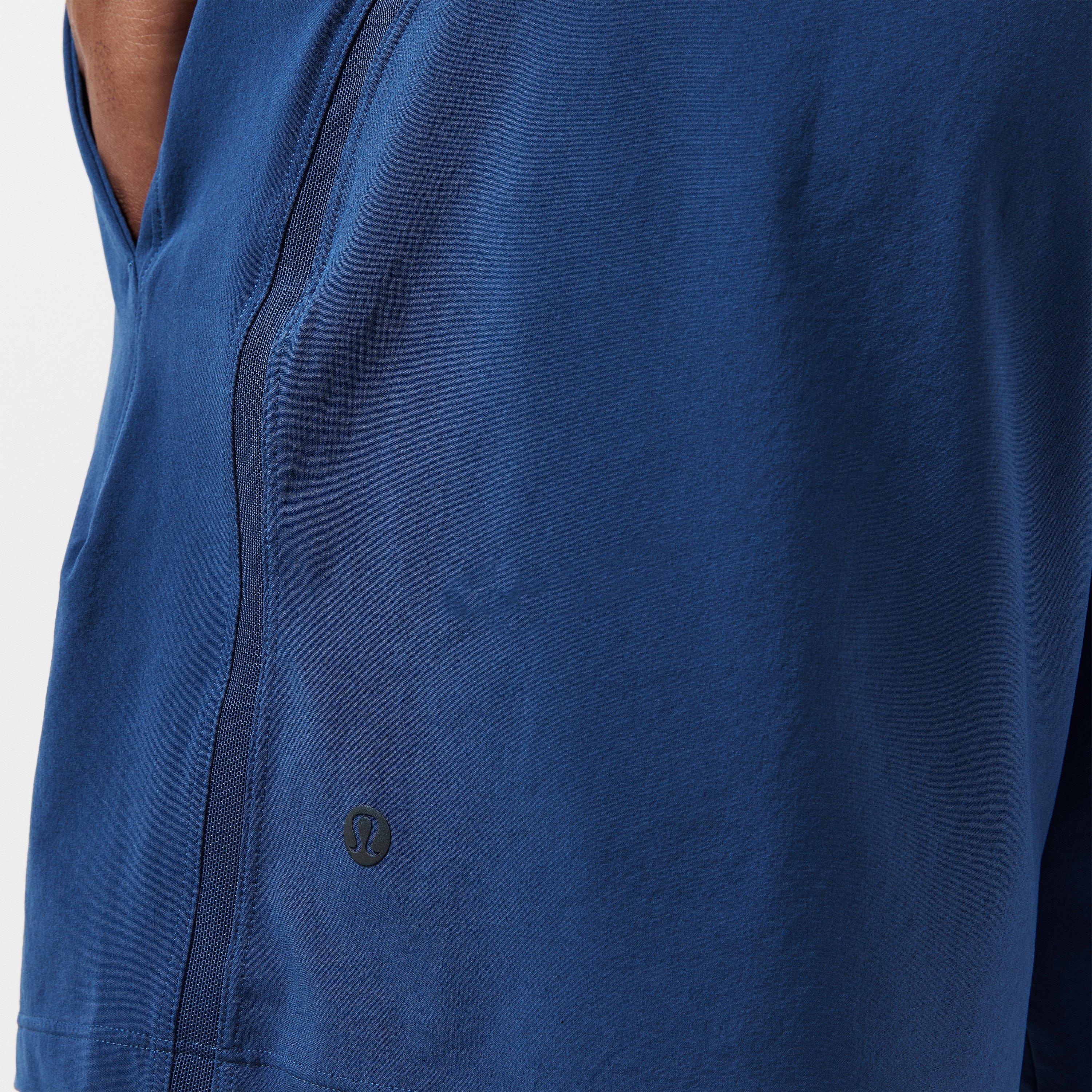 Blue Twill - Lululemon - Men'S Mesh Pace Breaker Lined 7 Running Shorts - 5