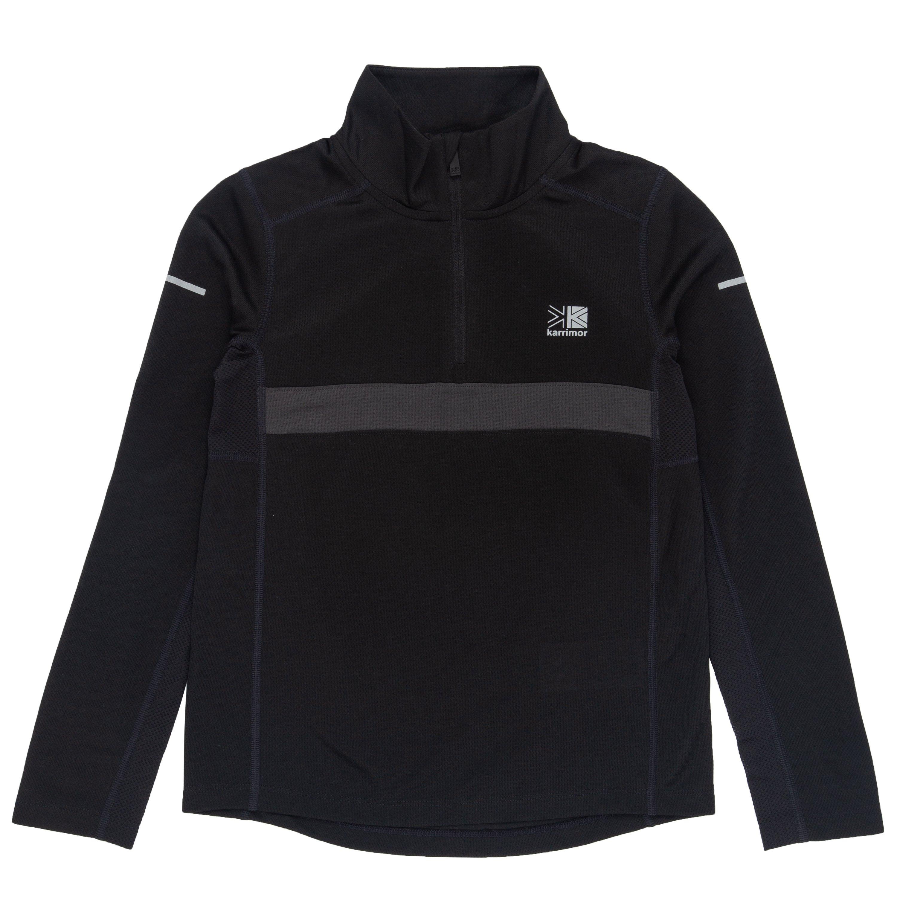 Black - Karrimor - Long Sleeve Zip Top Junior Boys - 1