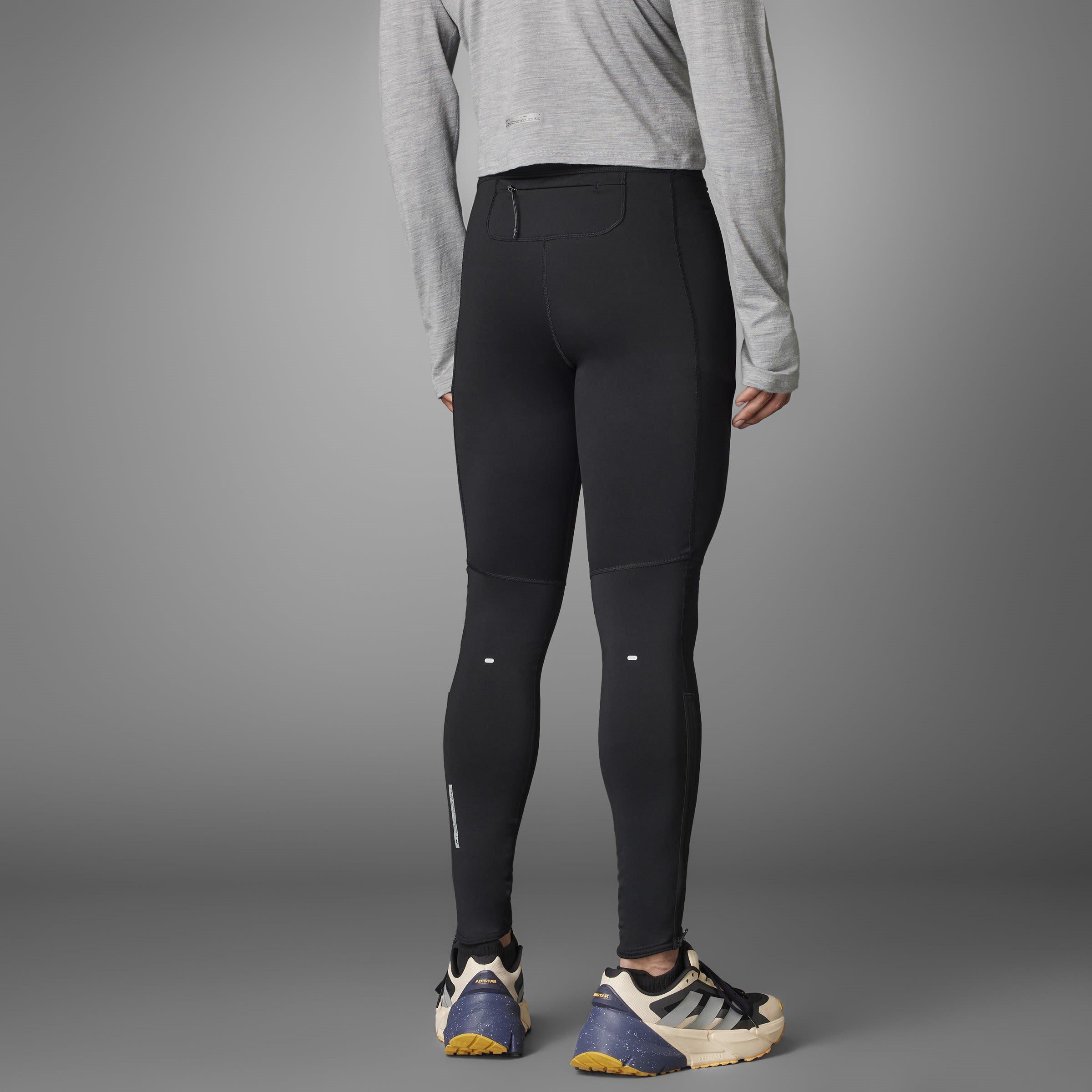 Zwart - adidas - Ultimate Core Warm Performance Running Tights - 9