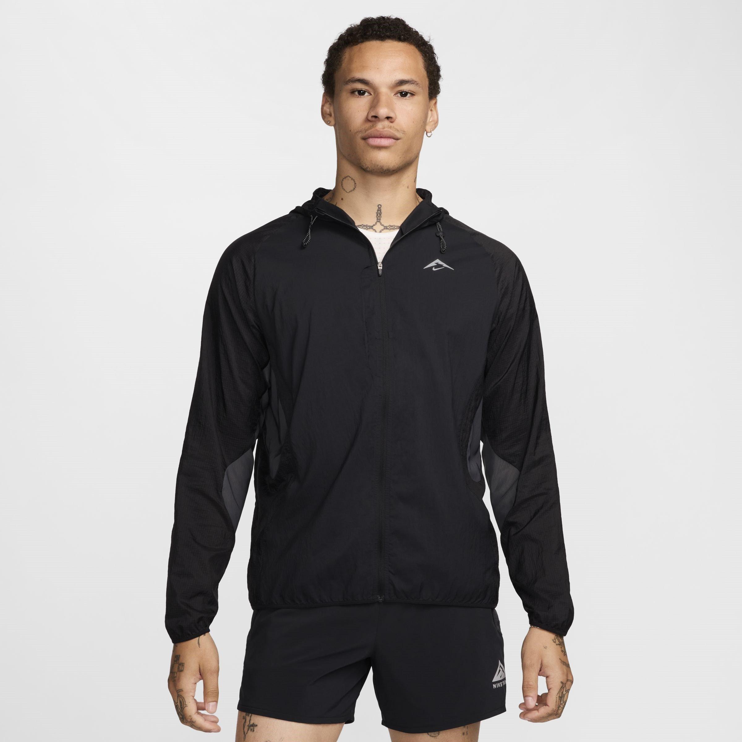 Nike Men's Trail Aireez Running Jacket - Blk/Anthrac/Wht - L